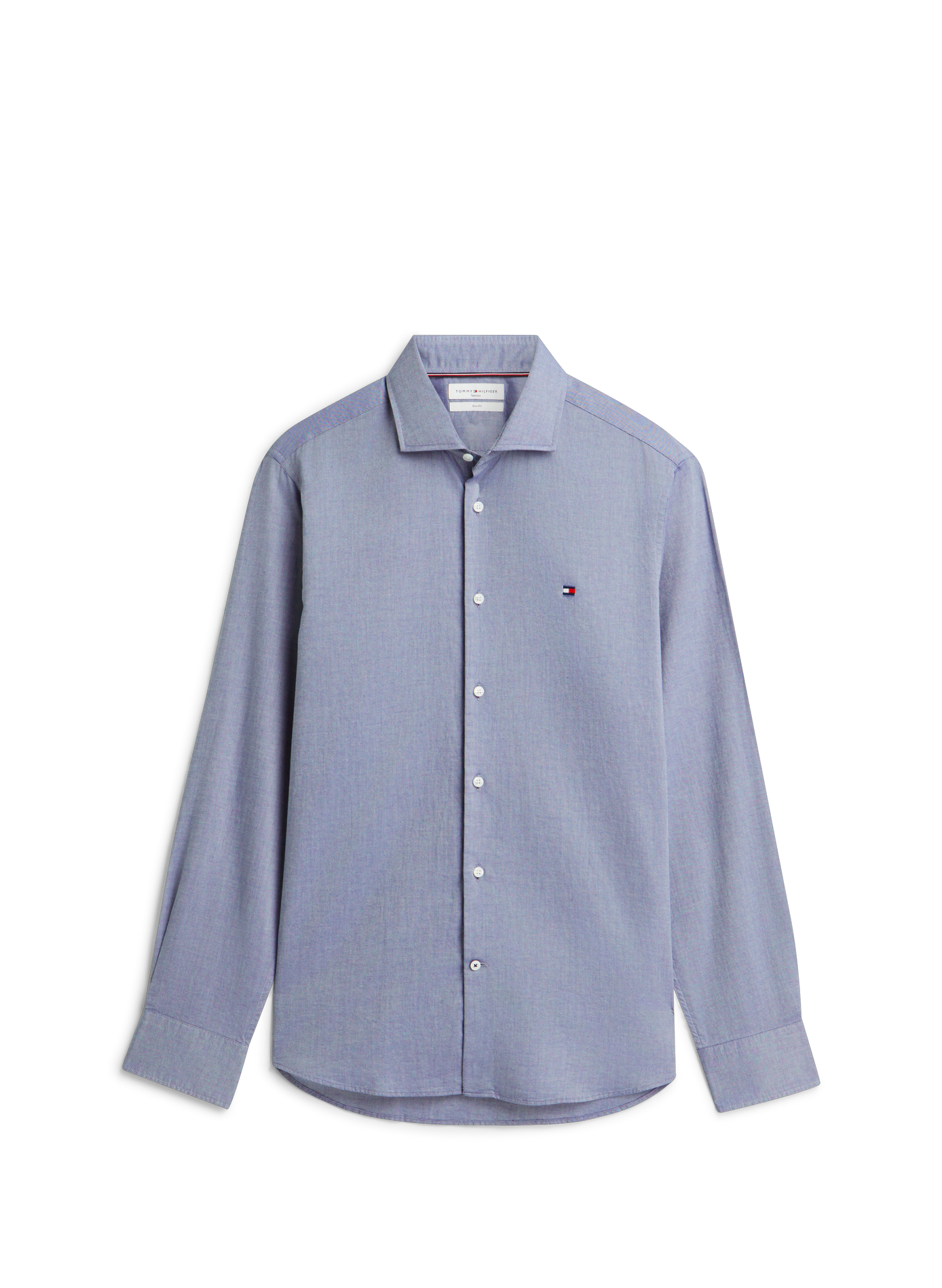 Effen katoenen overhemd TOMMY HILFIGER Blauw