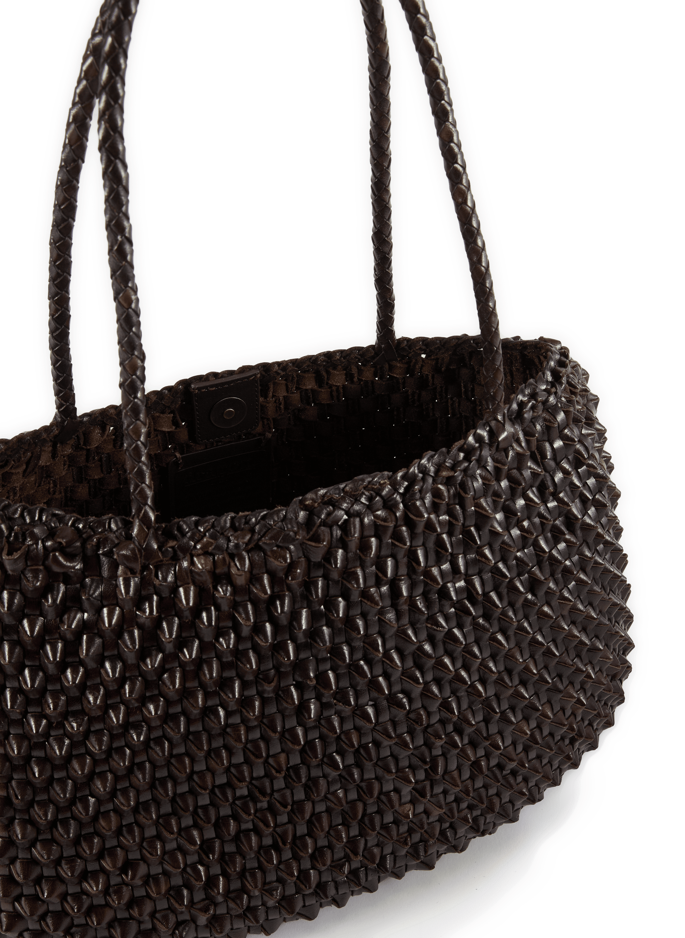Santa Croce Cactus leather tote bag DRAGON DIFFUSION Brown
