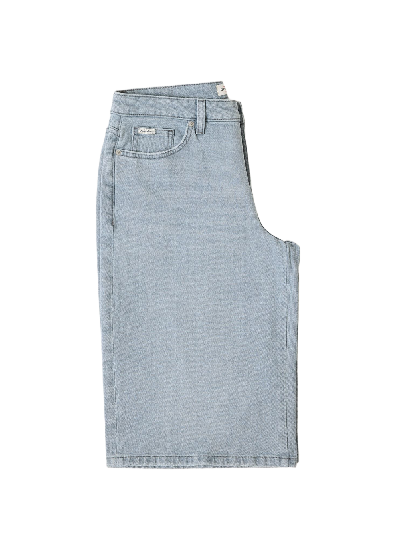 Long shorts in cotton-blend denim GUESS Blue