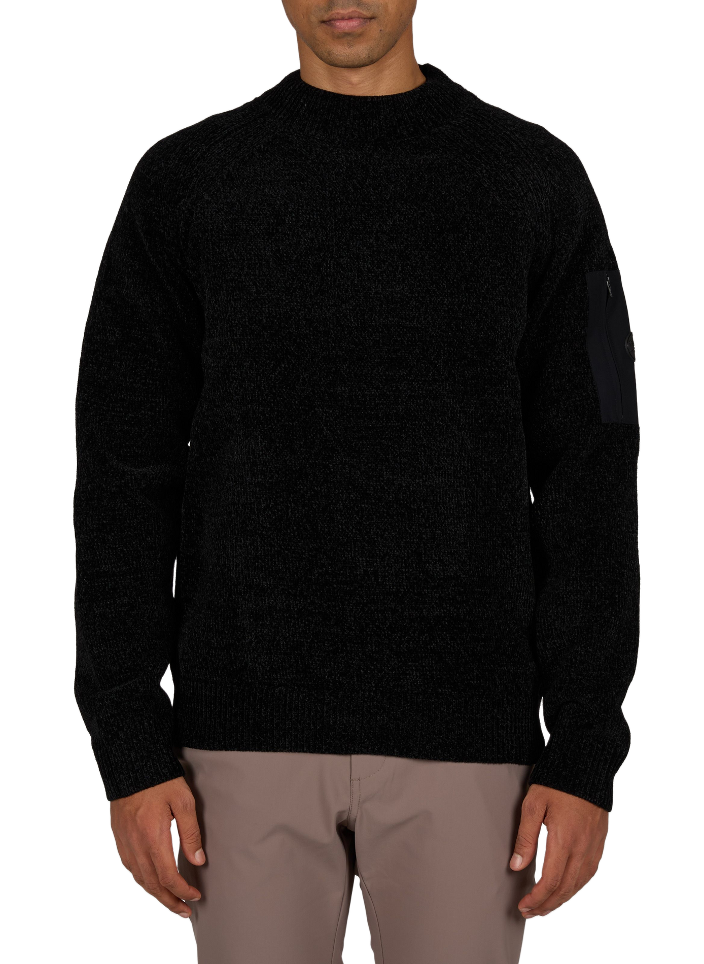 Round neck straight solid color sweater 1789 CALA Black