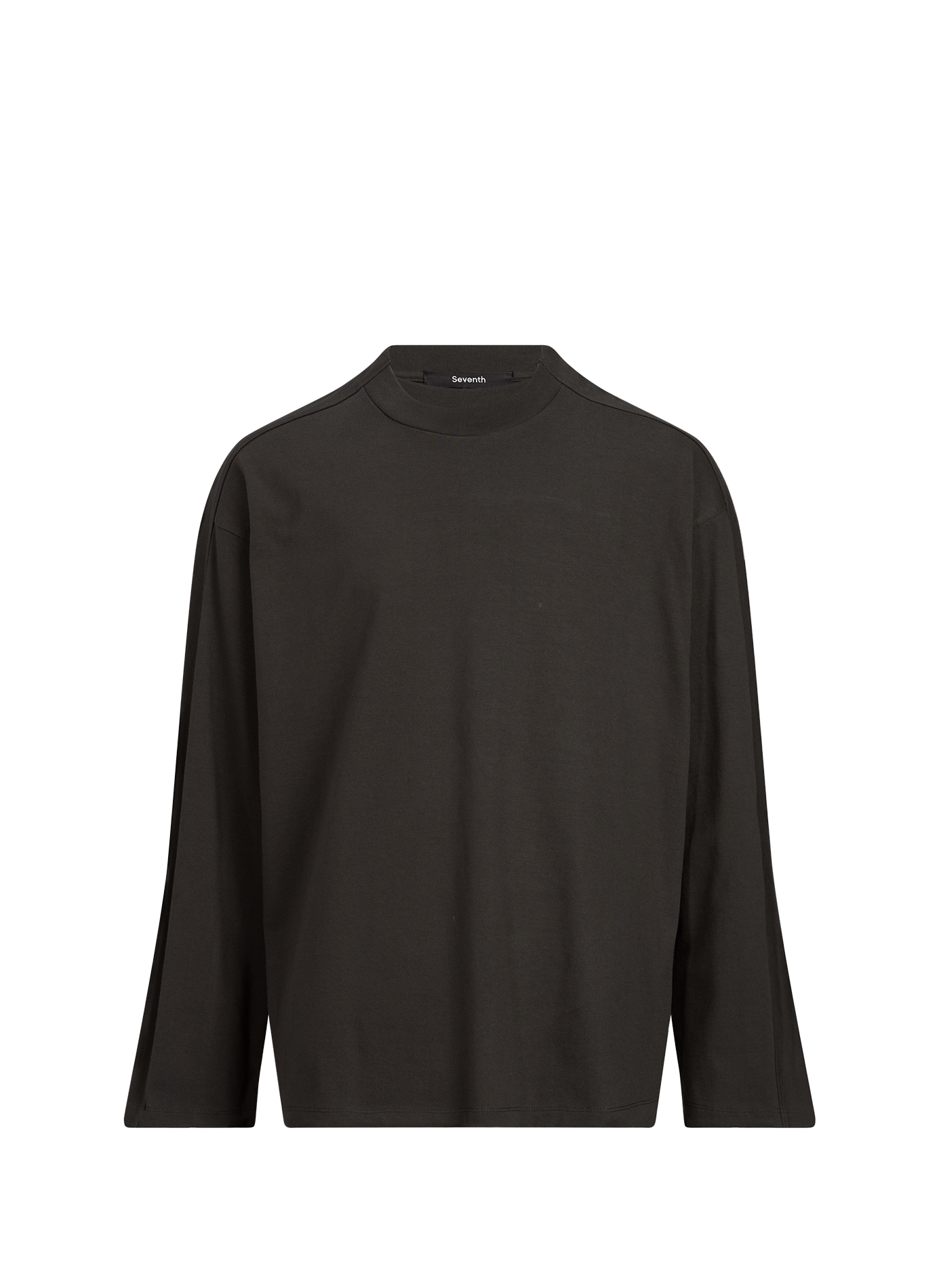 T-shirt D7 ample col rond en coton SEVENTH Noir