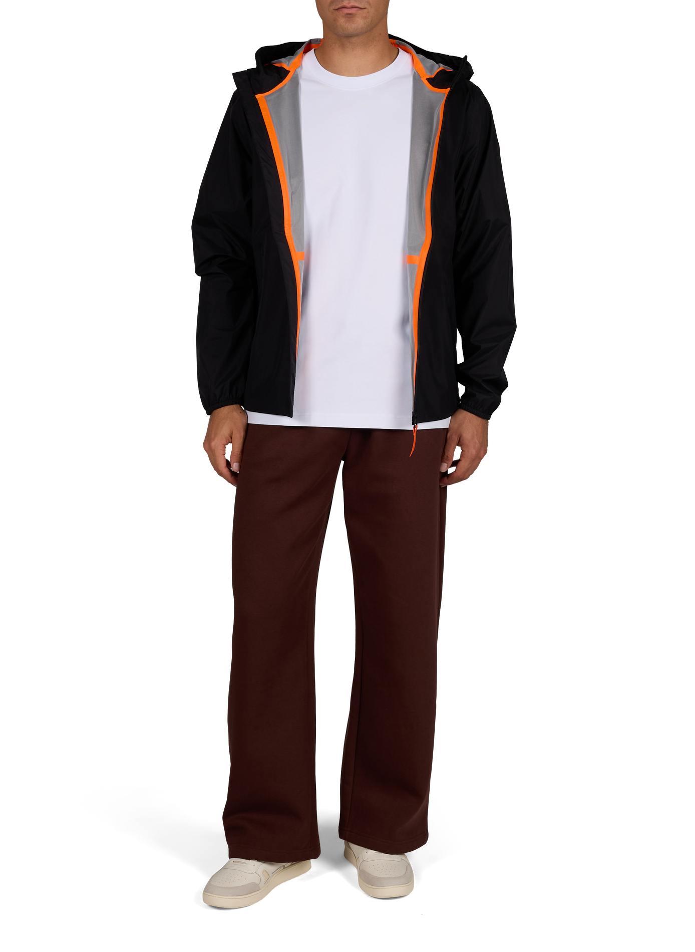 Straight hooded windbreaker jacket GERTRUDE Black