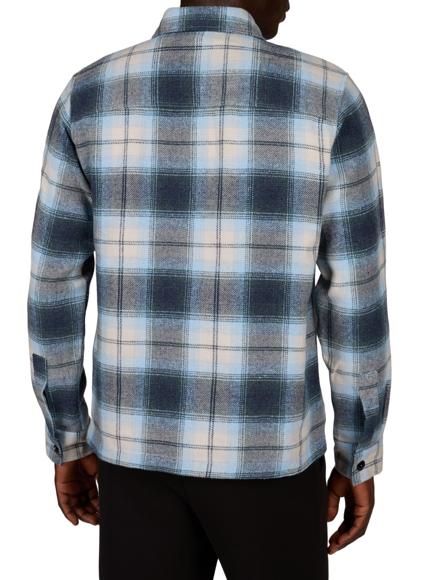 Shirt with classic plaid collar SCHOTT Blue