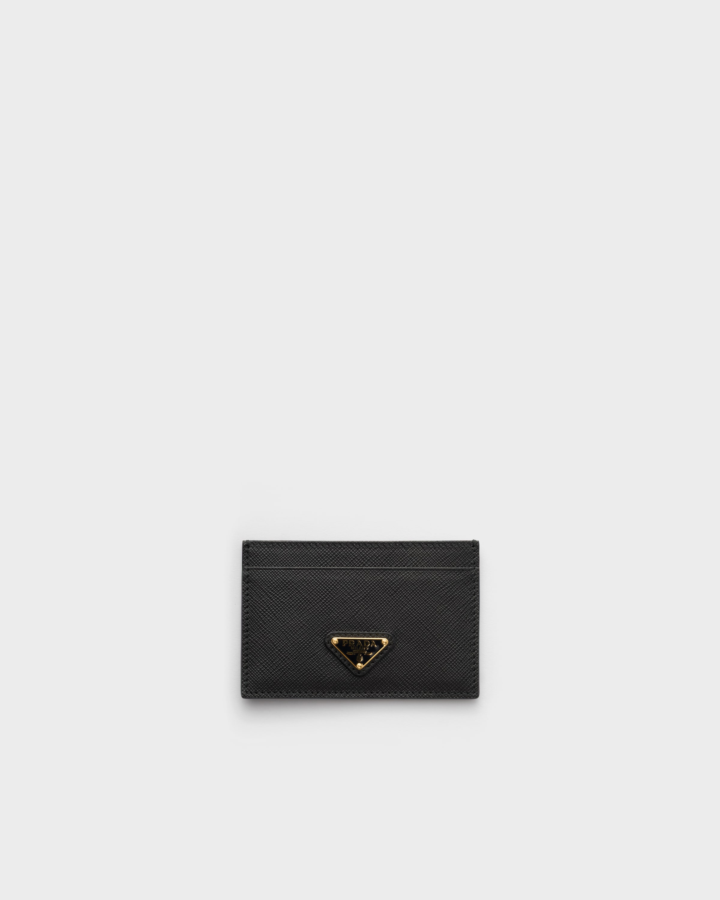 Porte-cartes en cuir saffiano PRADA Noir