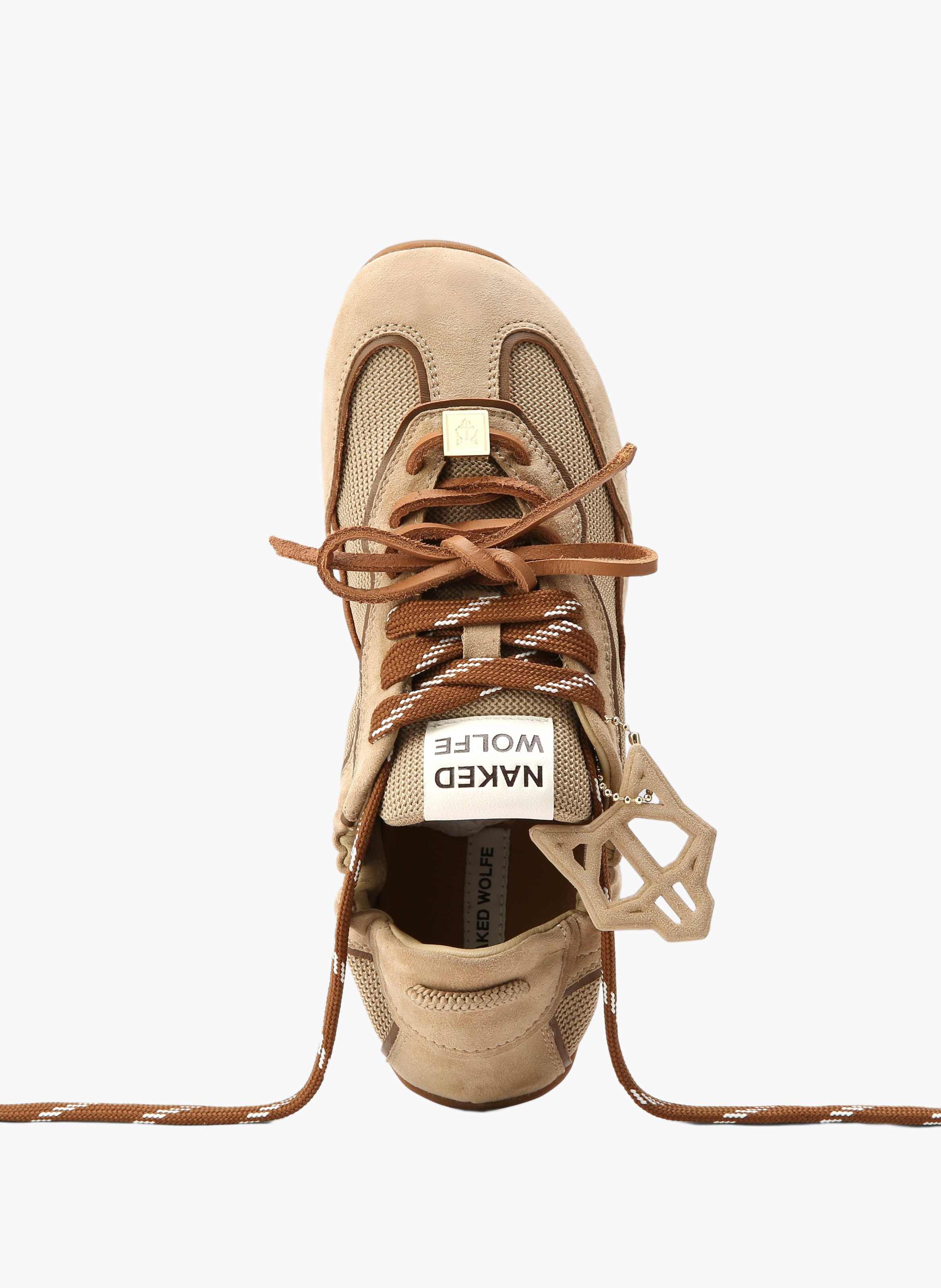 Soul-sneakers van suède NAKED WOLFE Beige