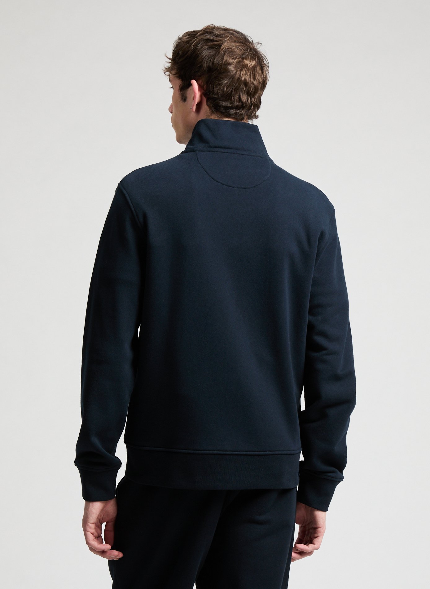 Straight zip-up cotton sweatshirt EDEN PARK Blue