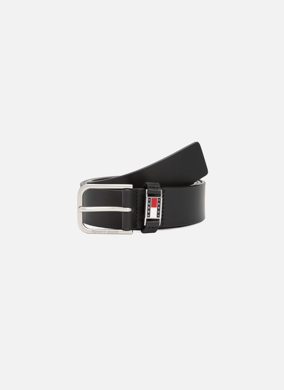 Ceinture en cuir lisse Noir by TOMMY HILFIGER TOMMY HILFIGER Ceinture en cuir lisse Noir