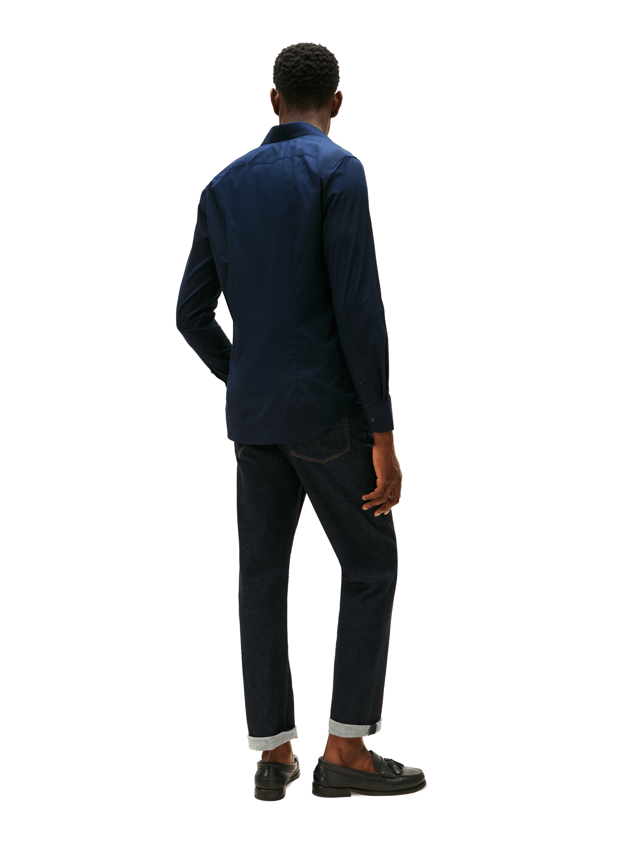 Fitted cotton shirt TOMMY HILFIGER Blue