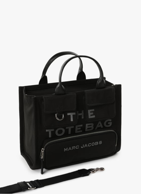 The Cargo Canvas Medium Tote Bag | Black by MARC JACOBS The Cargo Canvas Medium Tote Bag Black