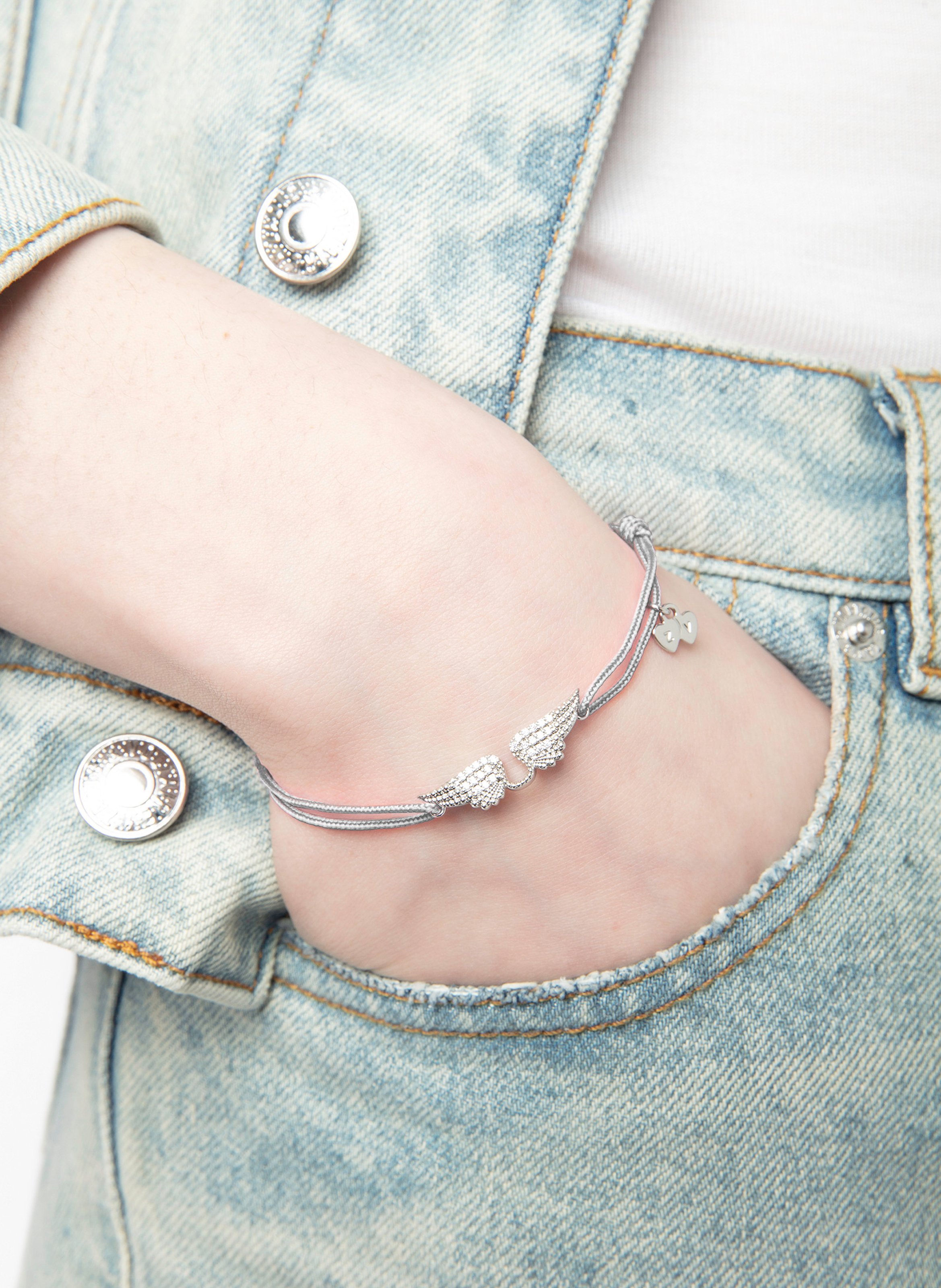 Bracelet à strass link ZADIG&VOLTAIRE Gris