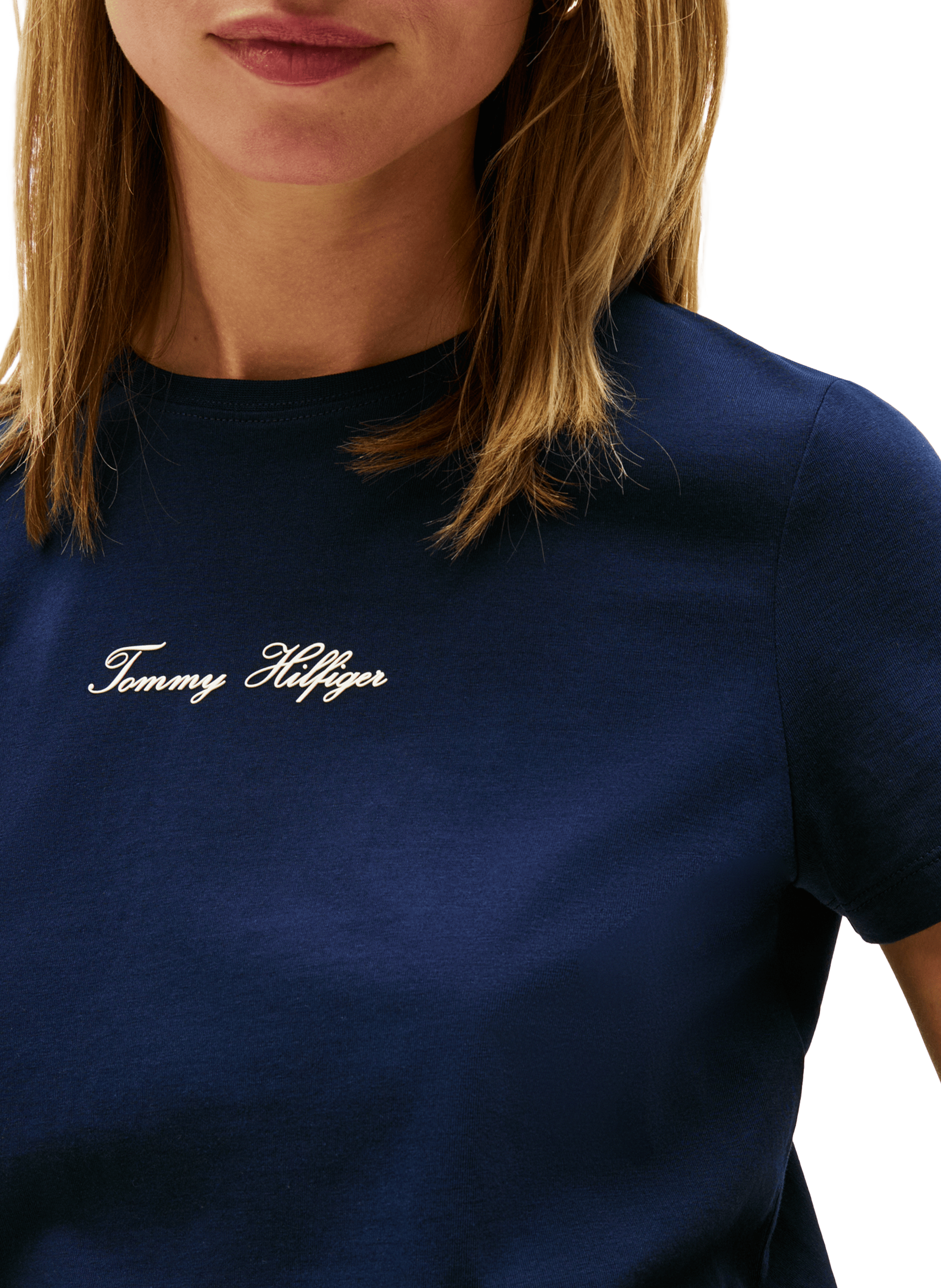 T-shirt à logo en coton TOMMY HILFIGER Bleu