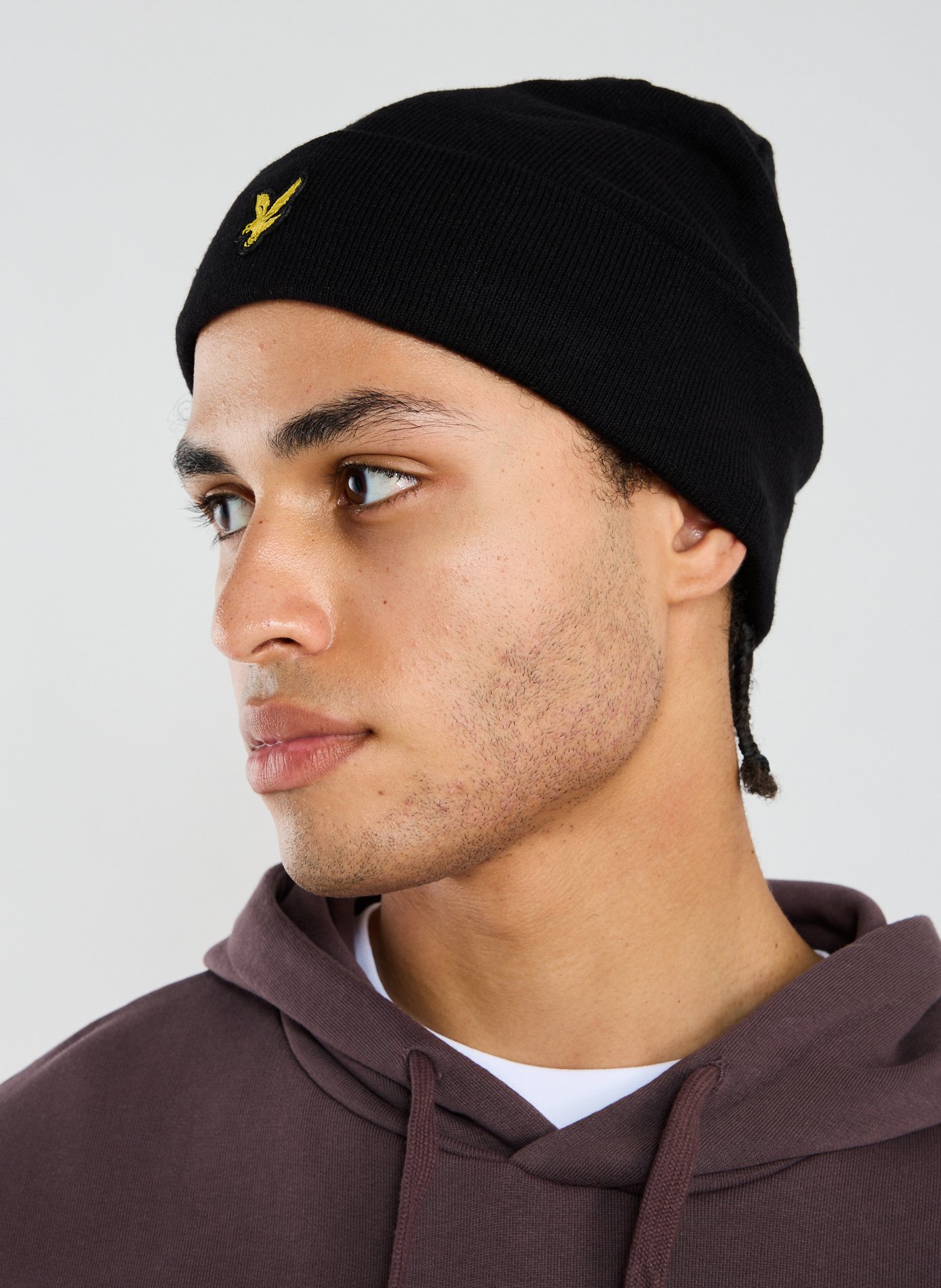  Cotton and wool beanie  LYLE &amp; SCOTT Black