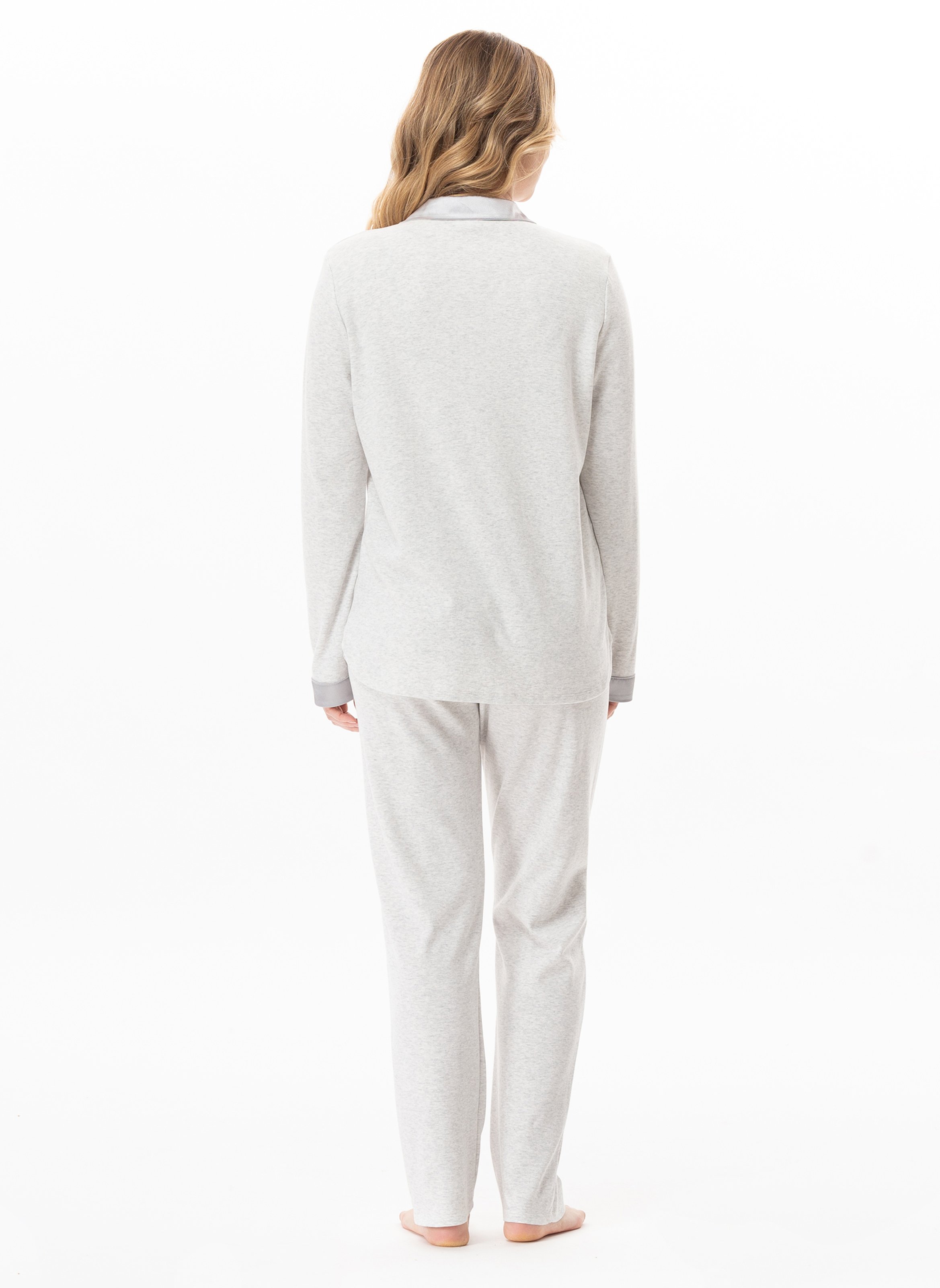 Pyjama boutonné en coton andy 106 LE CHAT Gris