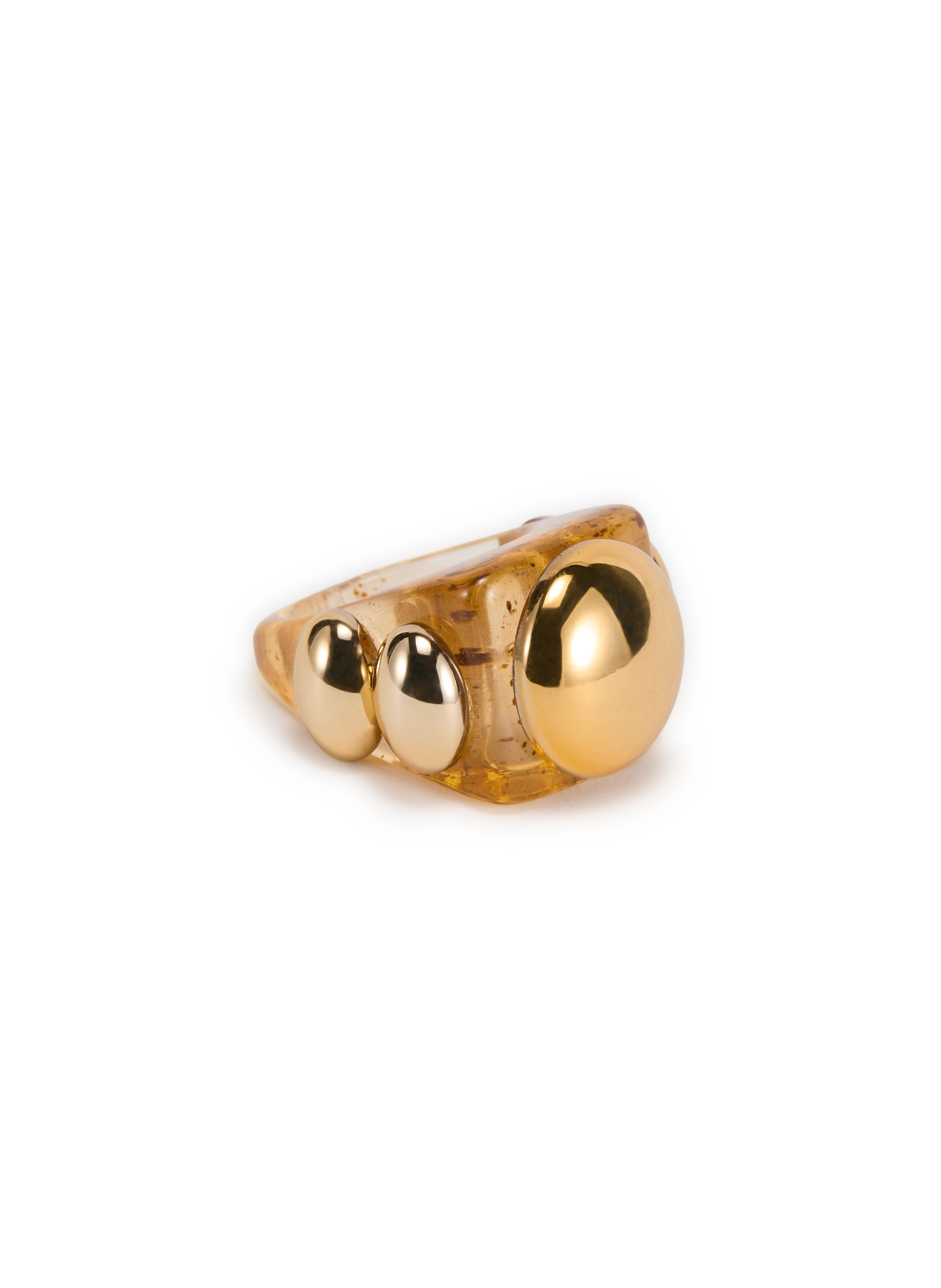 Bague carrée LA MANSO Marron