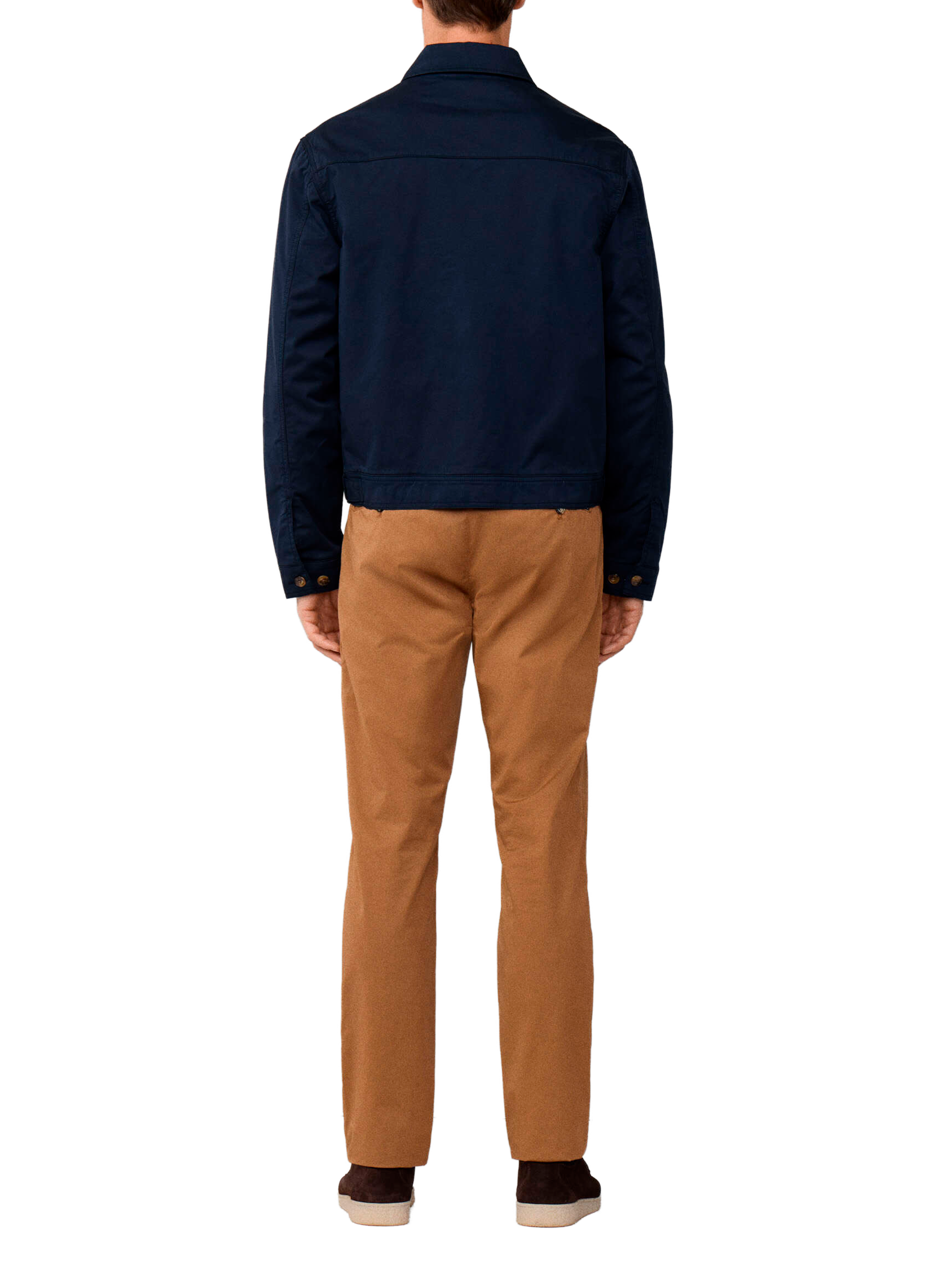 Blouson droit en coton mélangé FACONNABLE Bleu