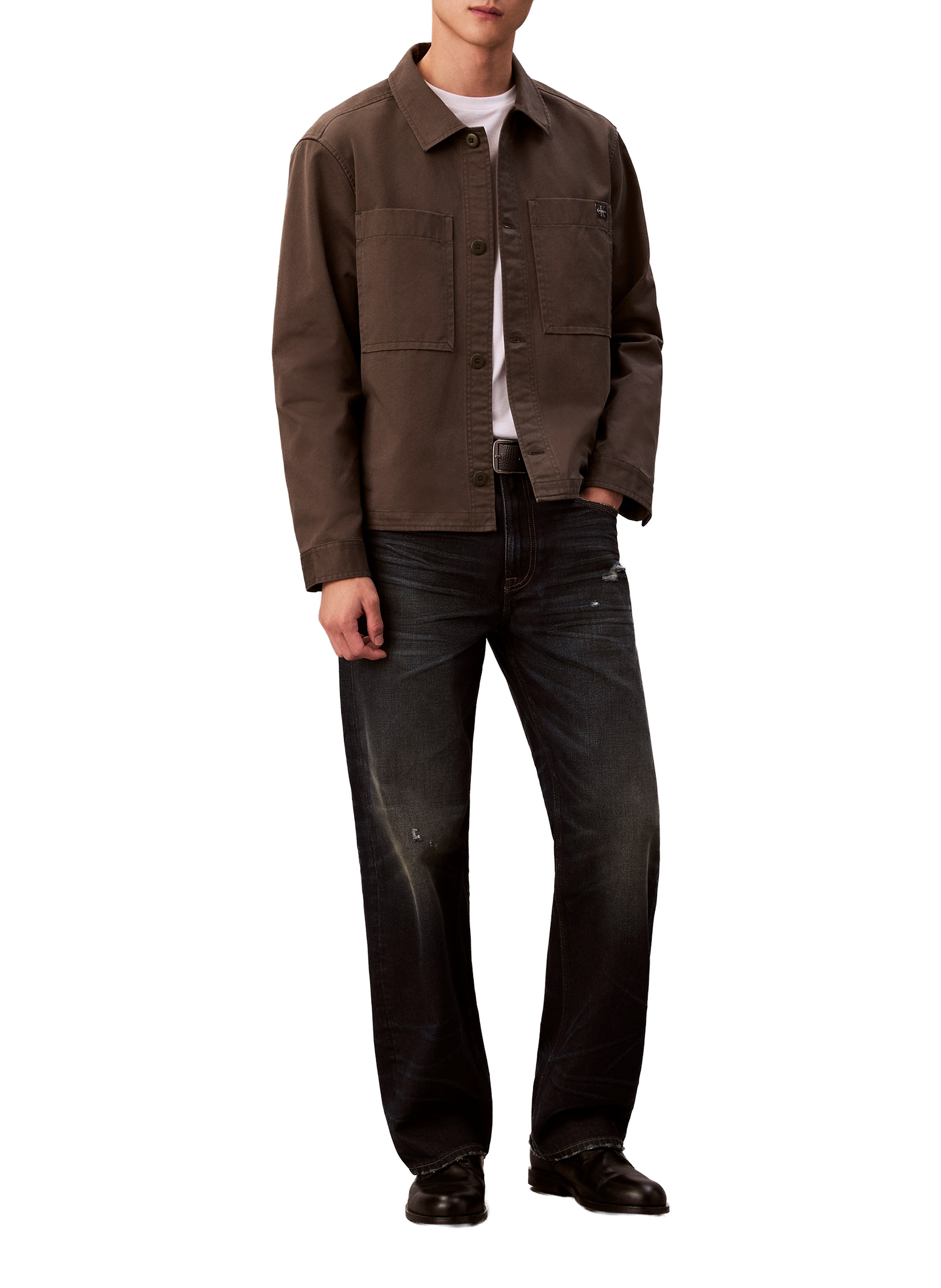 Cotton overshirt CALVIN KLEIN Khaki