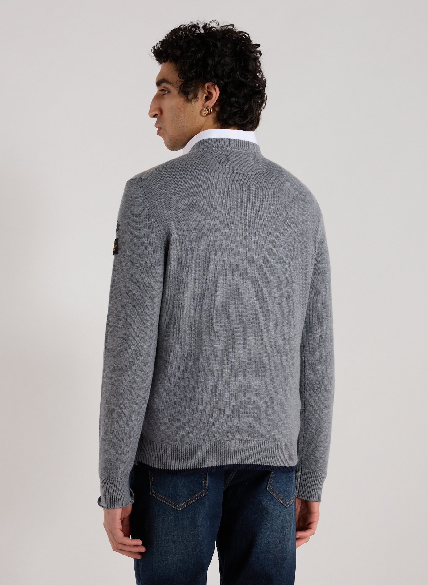 Pull en laine méangée LA MARTINA Gris