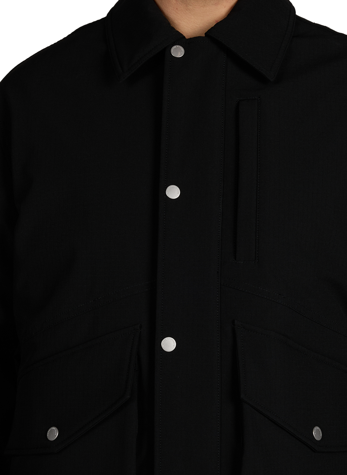 Straight parka with classic collar and removable lining MOOSE KNUCKLES Black