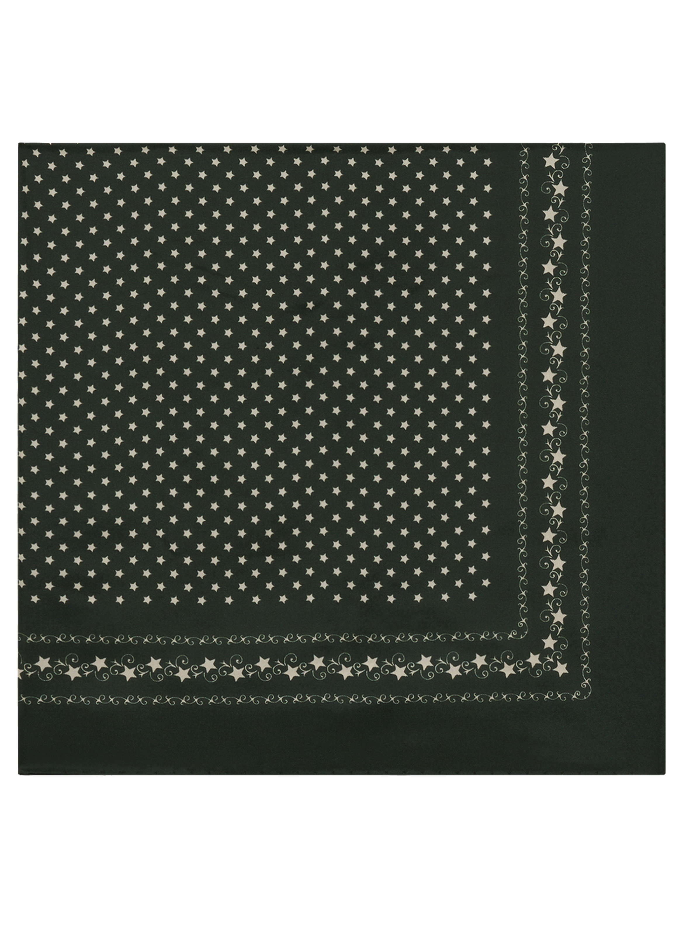 Carré imprimé en soie - felicia PABLO Vert