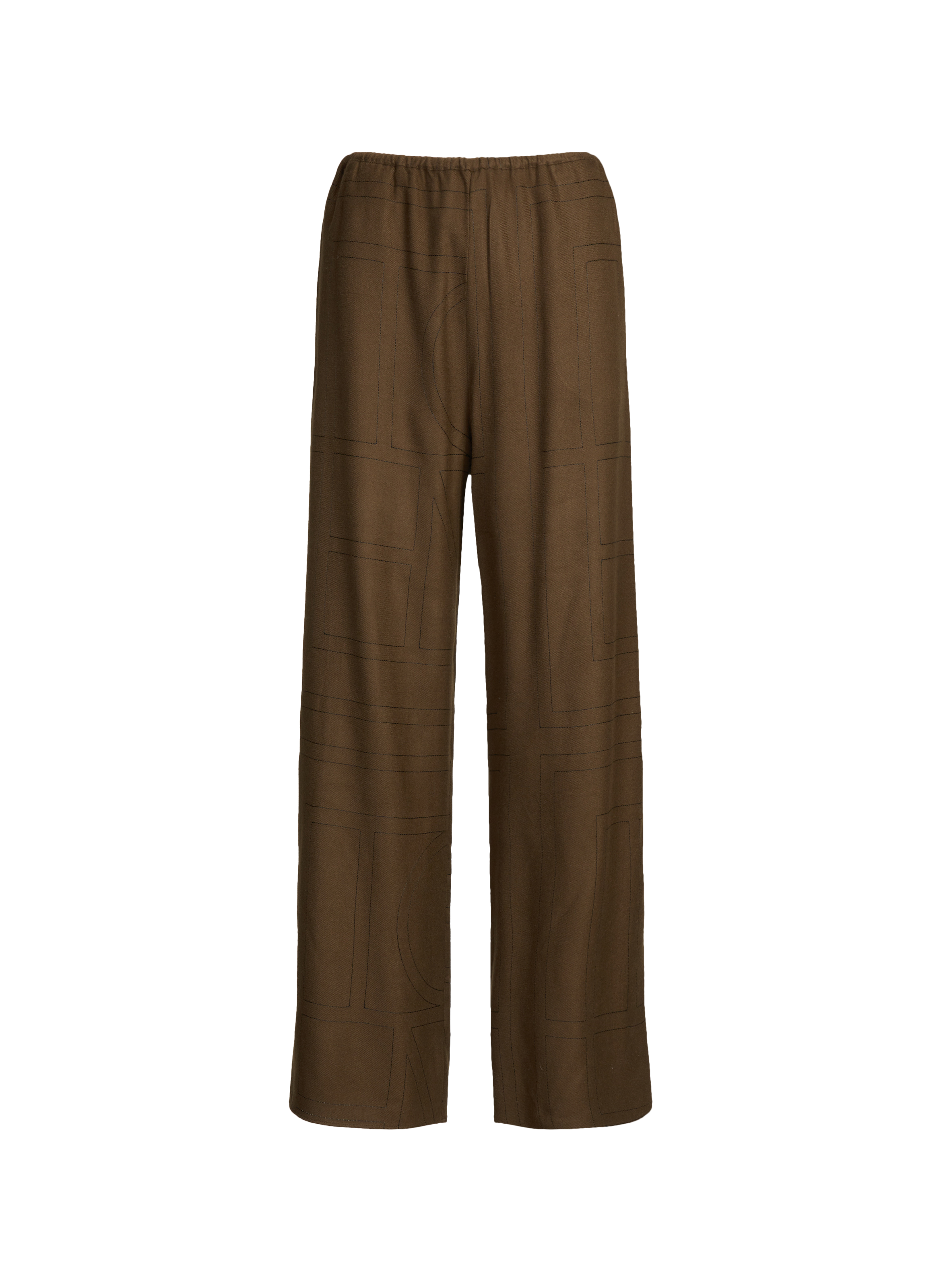 Straight pants with pattern TOTEME Brown
