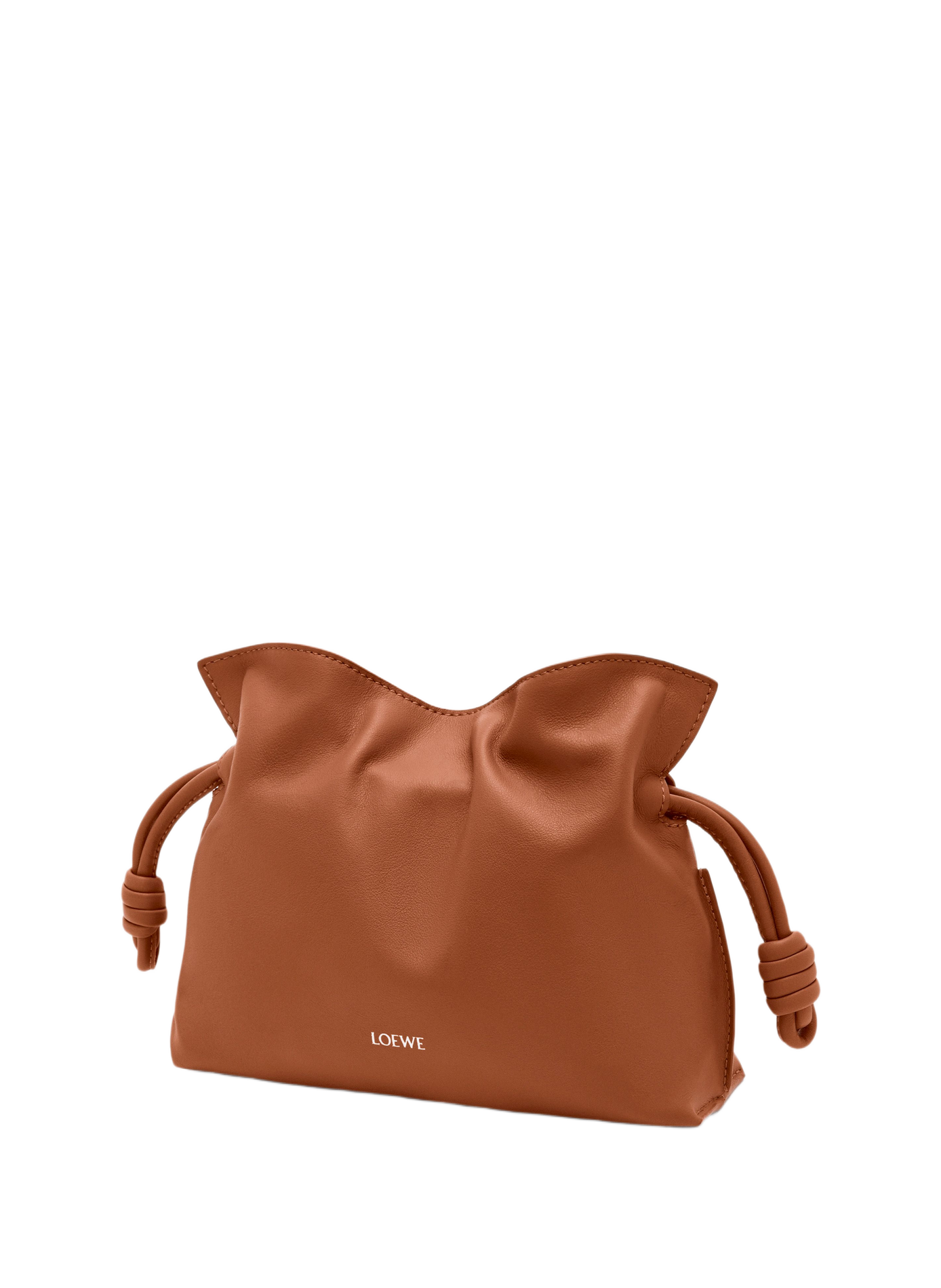 Mini Flamenco clutch en cuir de veau nappa LOEWE Beige