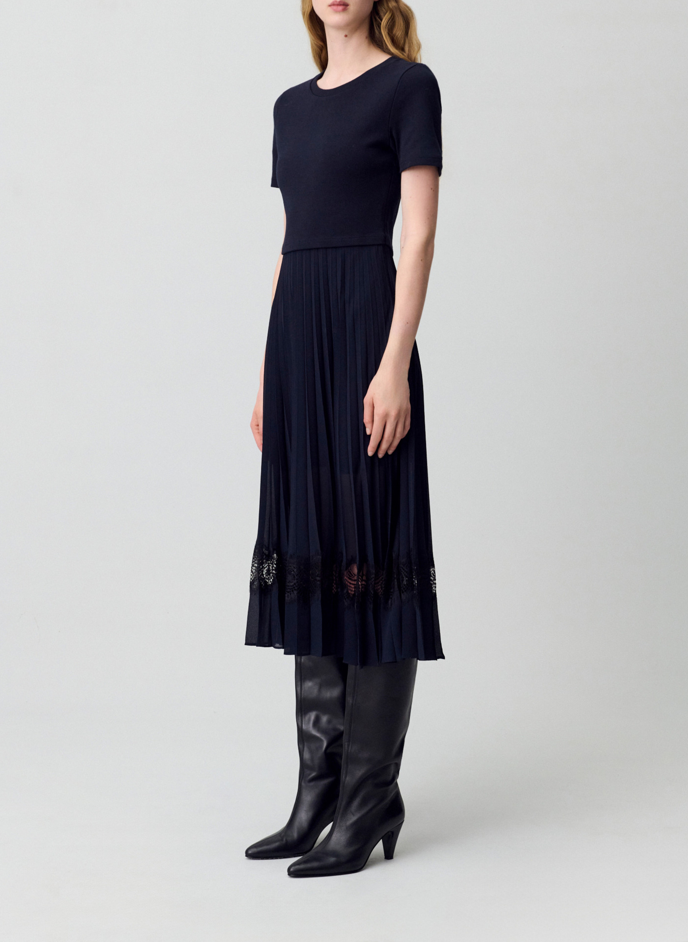 Robe longue à jupe plissée CLAUDIE PIERLOT Multicolore