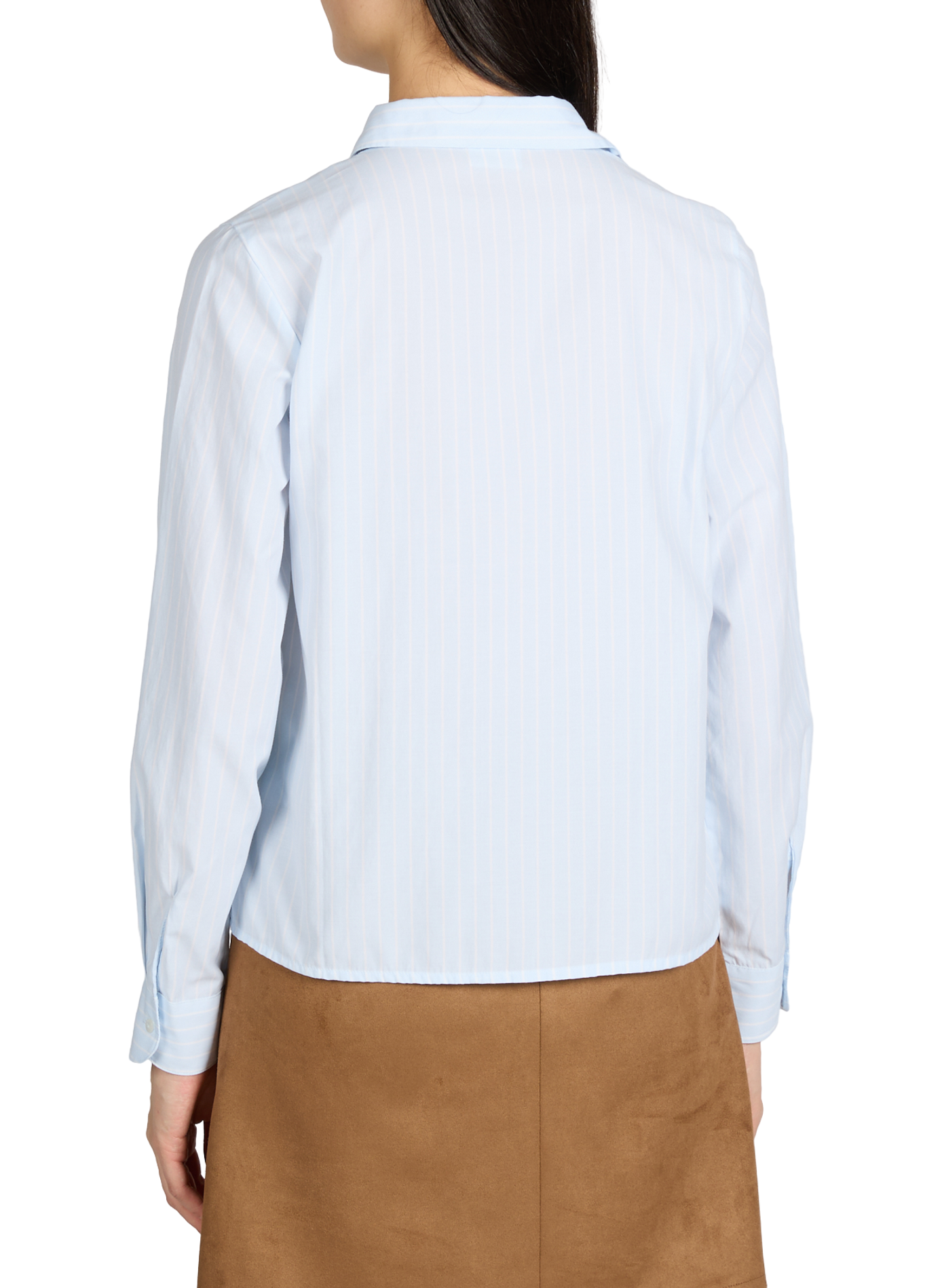 Striped straight shirt in blended cotton VILA Blue