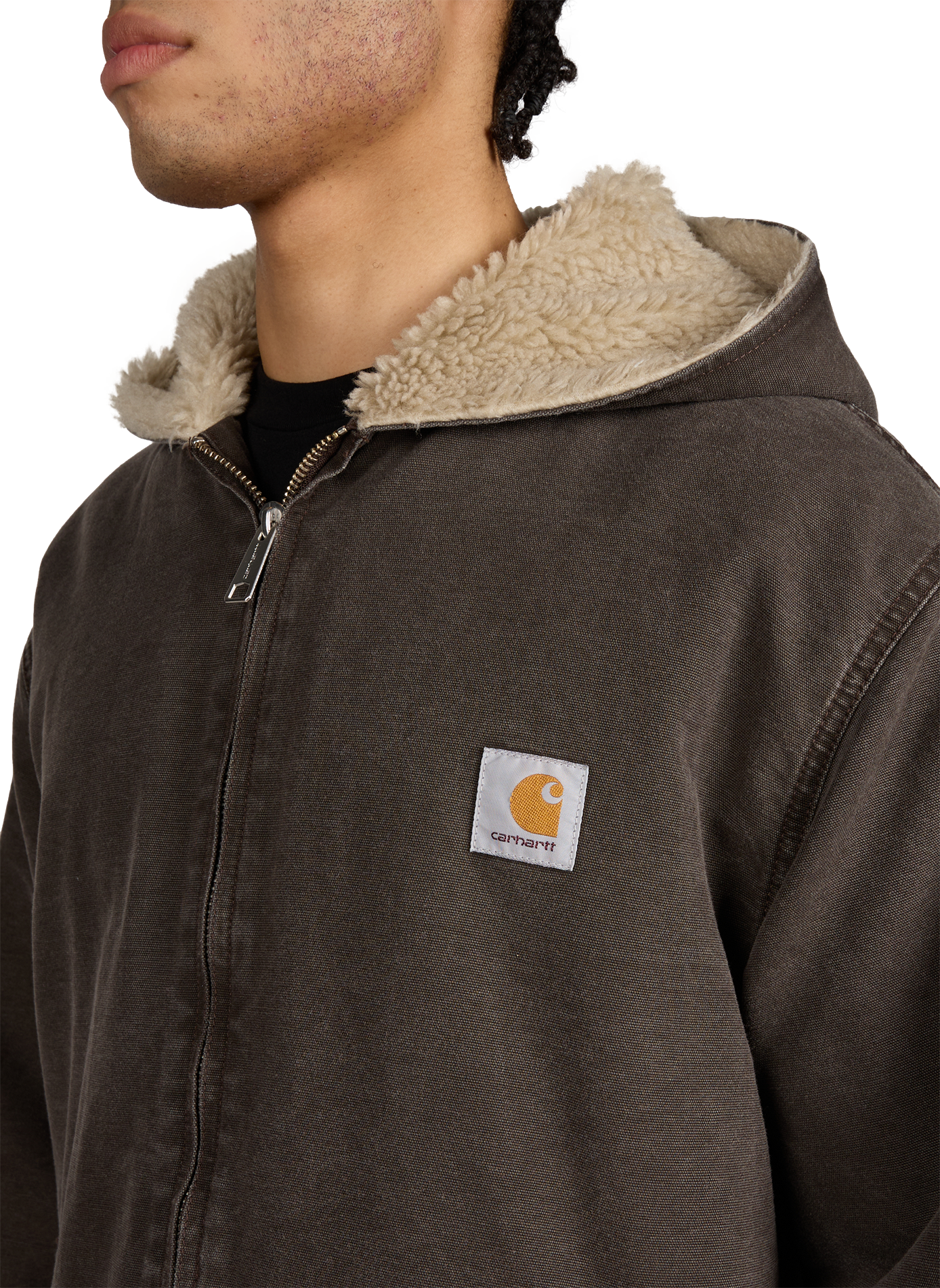 Mitch hooded cotton jacket CARHARTT WIP Brown