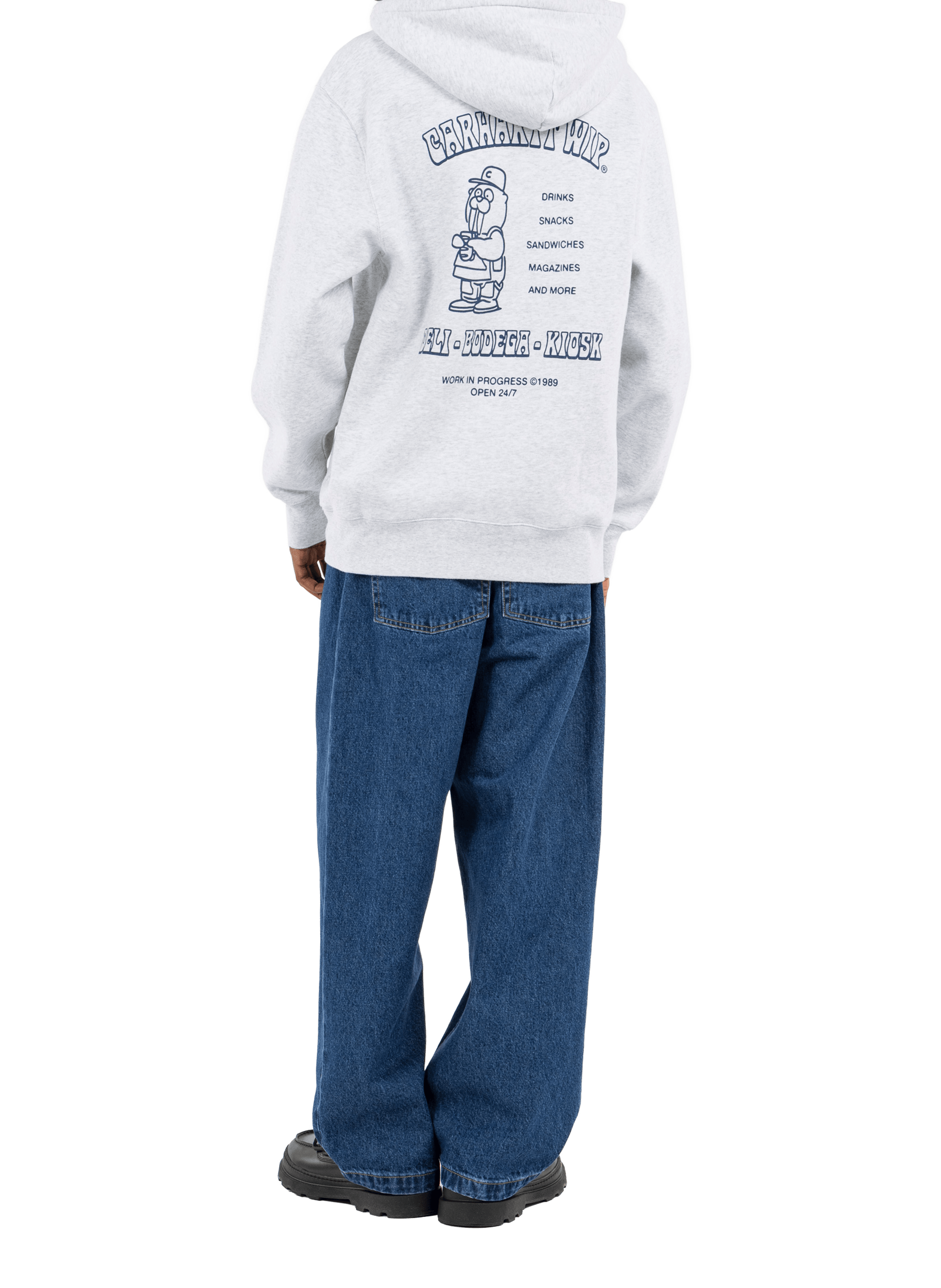 Printed cotton hoodie CARHARTT WIP Grey