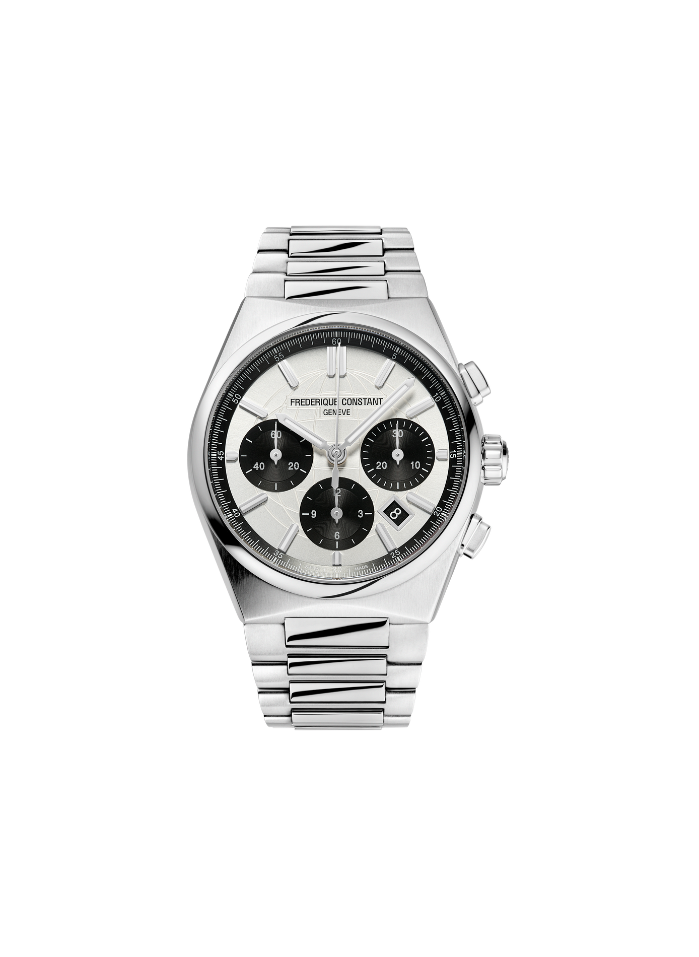 Montre Highlife Chronograph Automatic en acier inoxydable FREDERIQUE CONSTANT Blanc