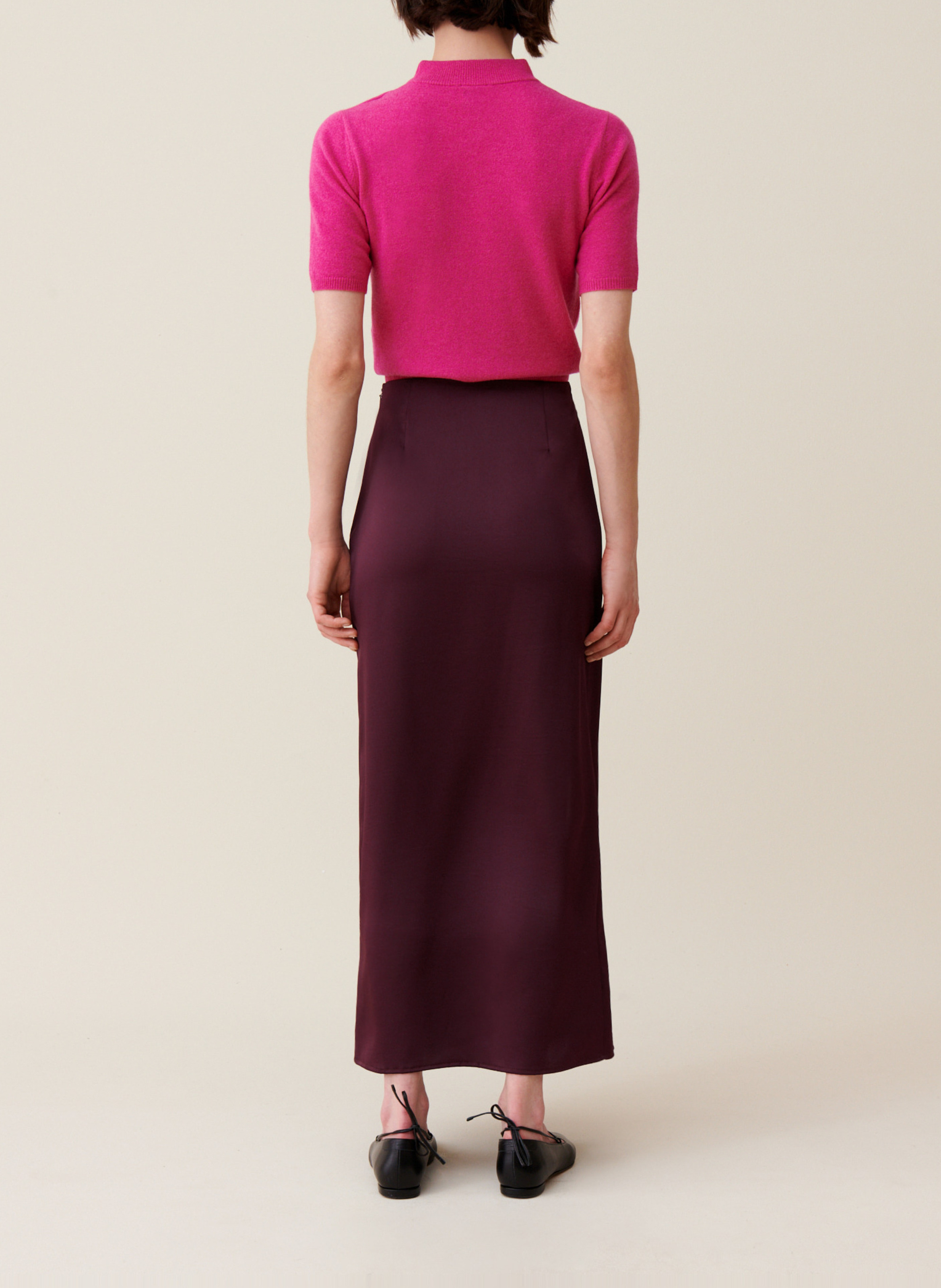 Jupe longue droite CLAUDIE PIERLOT Rouge