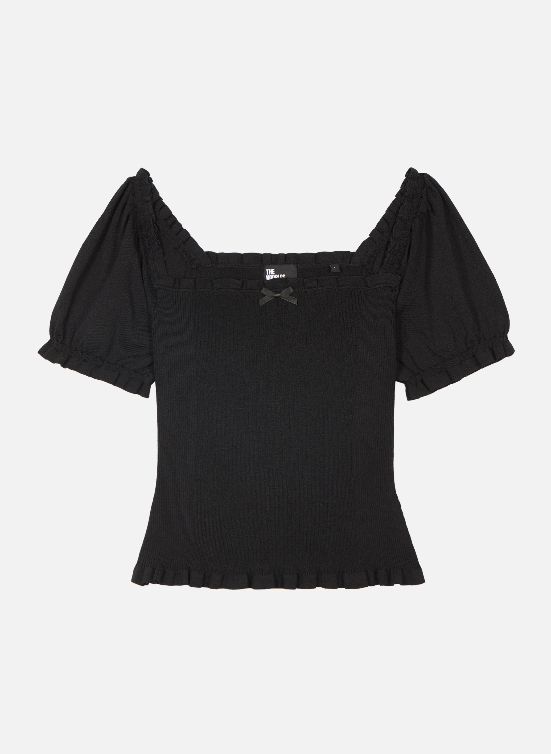 Top en maille smocké THE KOOPLES Noir