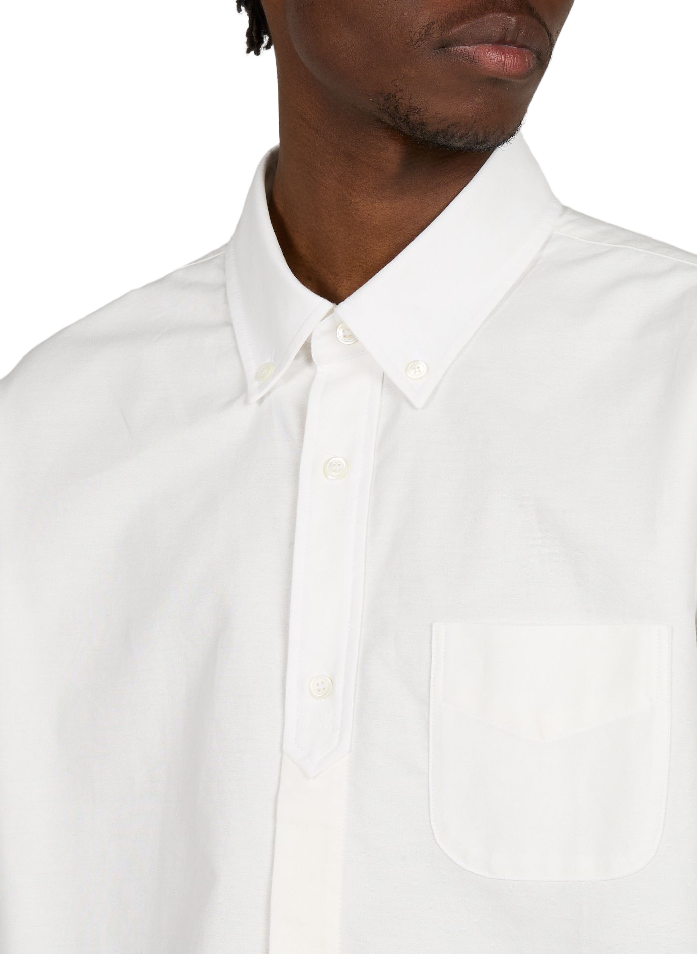 Straight long-sleeve cotton shirt A.P.C. White