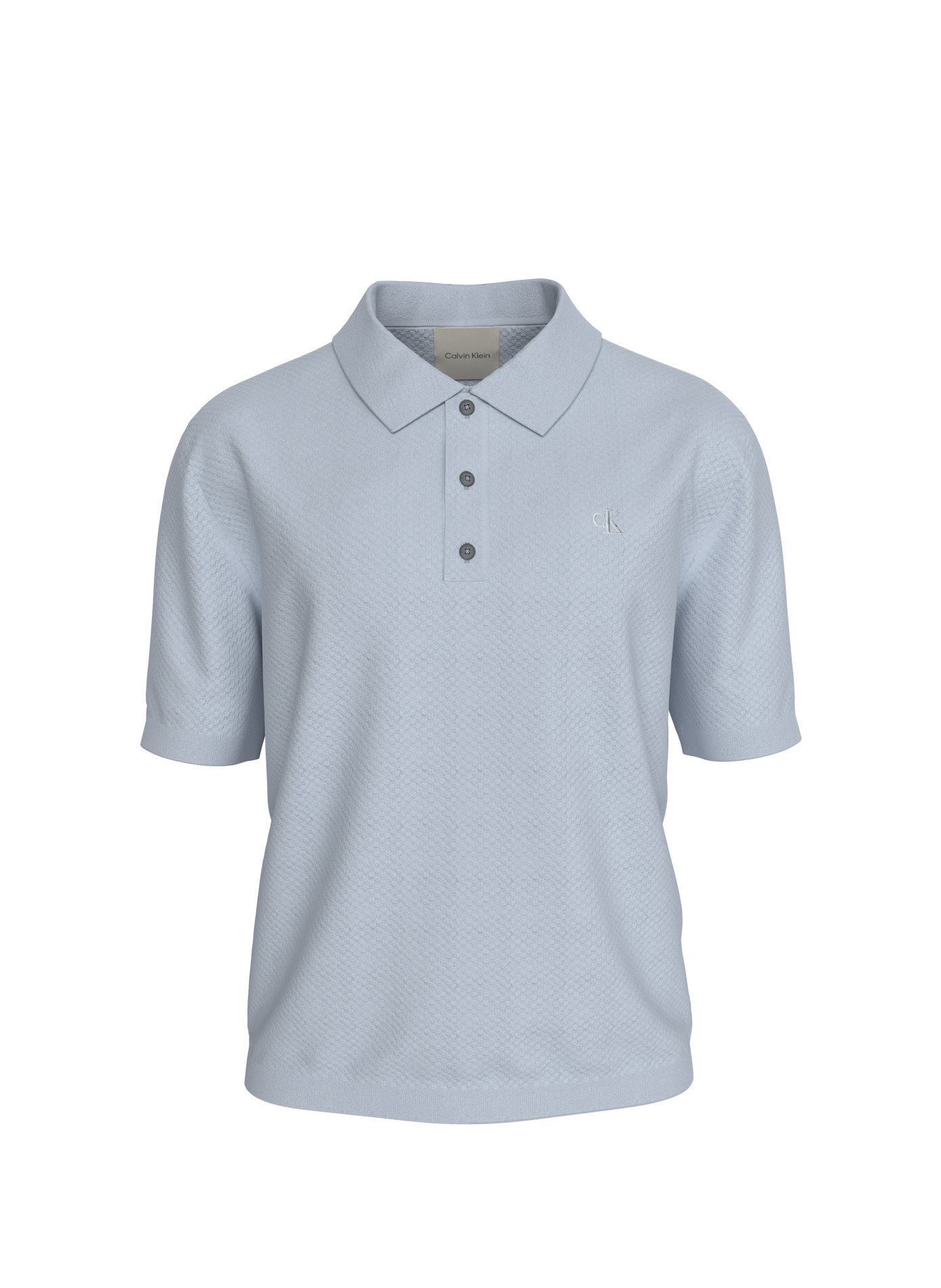 Short sleeve cotton polo shirt CALVIN KLEIN Blue