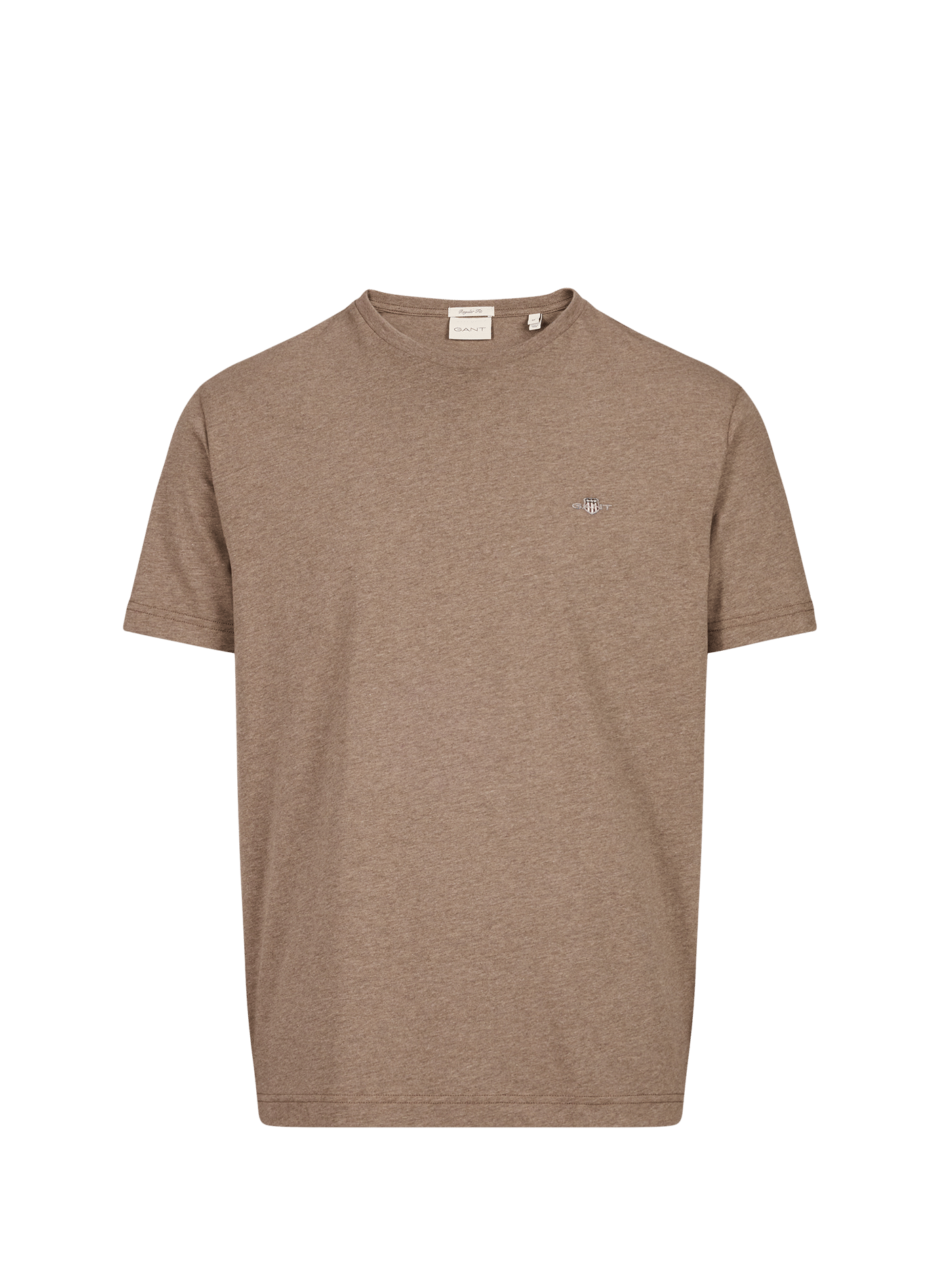 Plain Cotton T-shirt GANT Brown