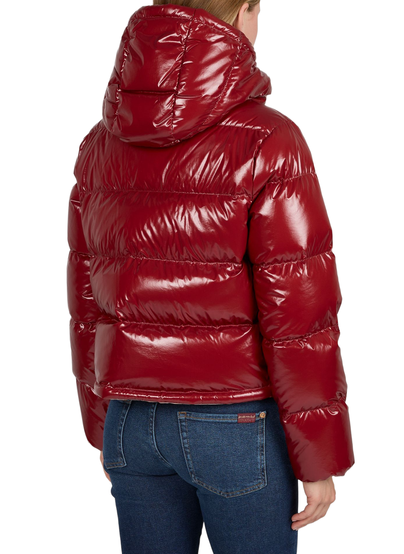 Kurze Daunenjacke mit Kapuze MONCLER Rot