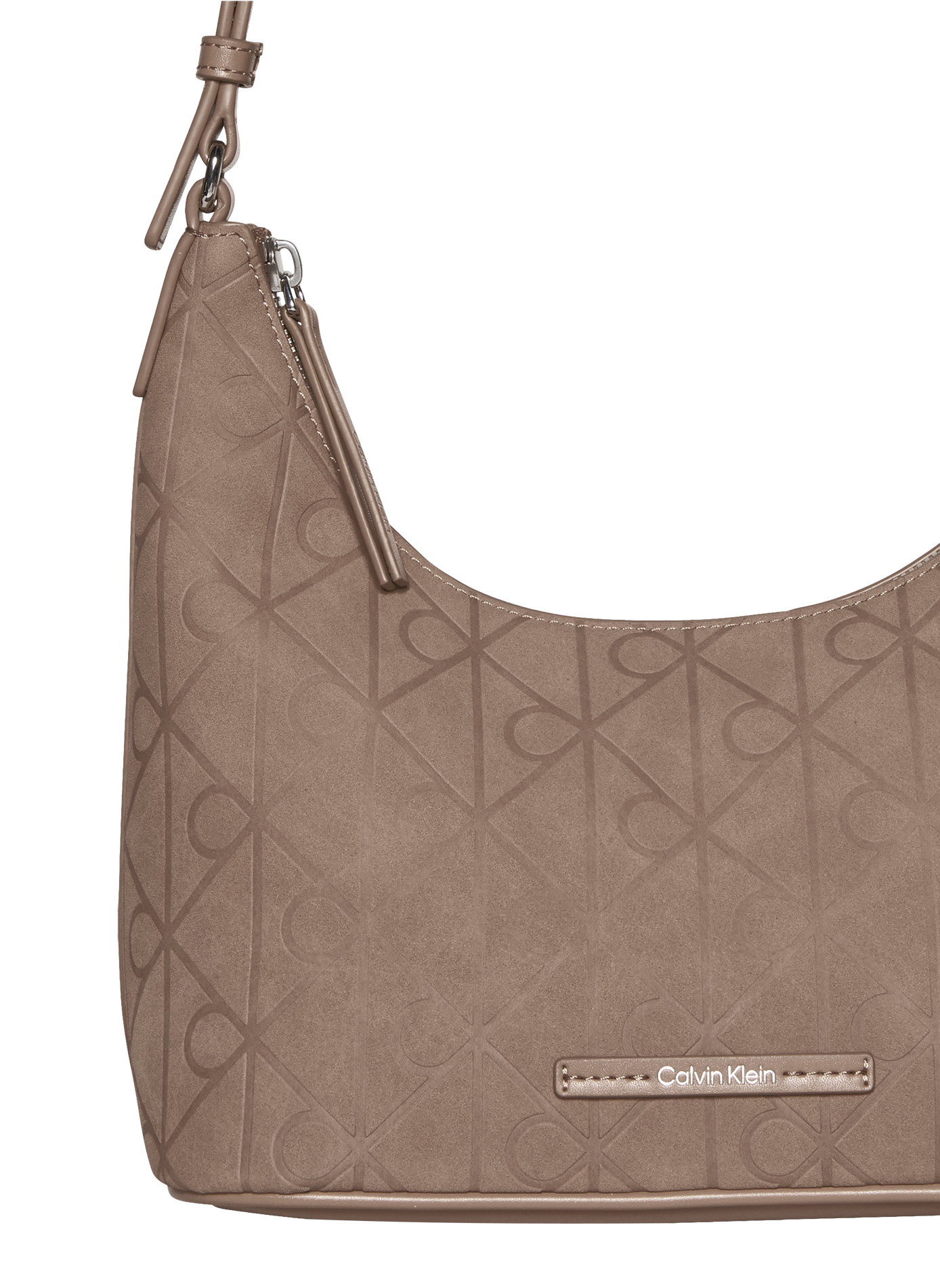 Schultertasche mit Logo CALVIN KLEIN Beige