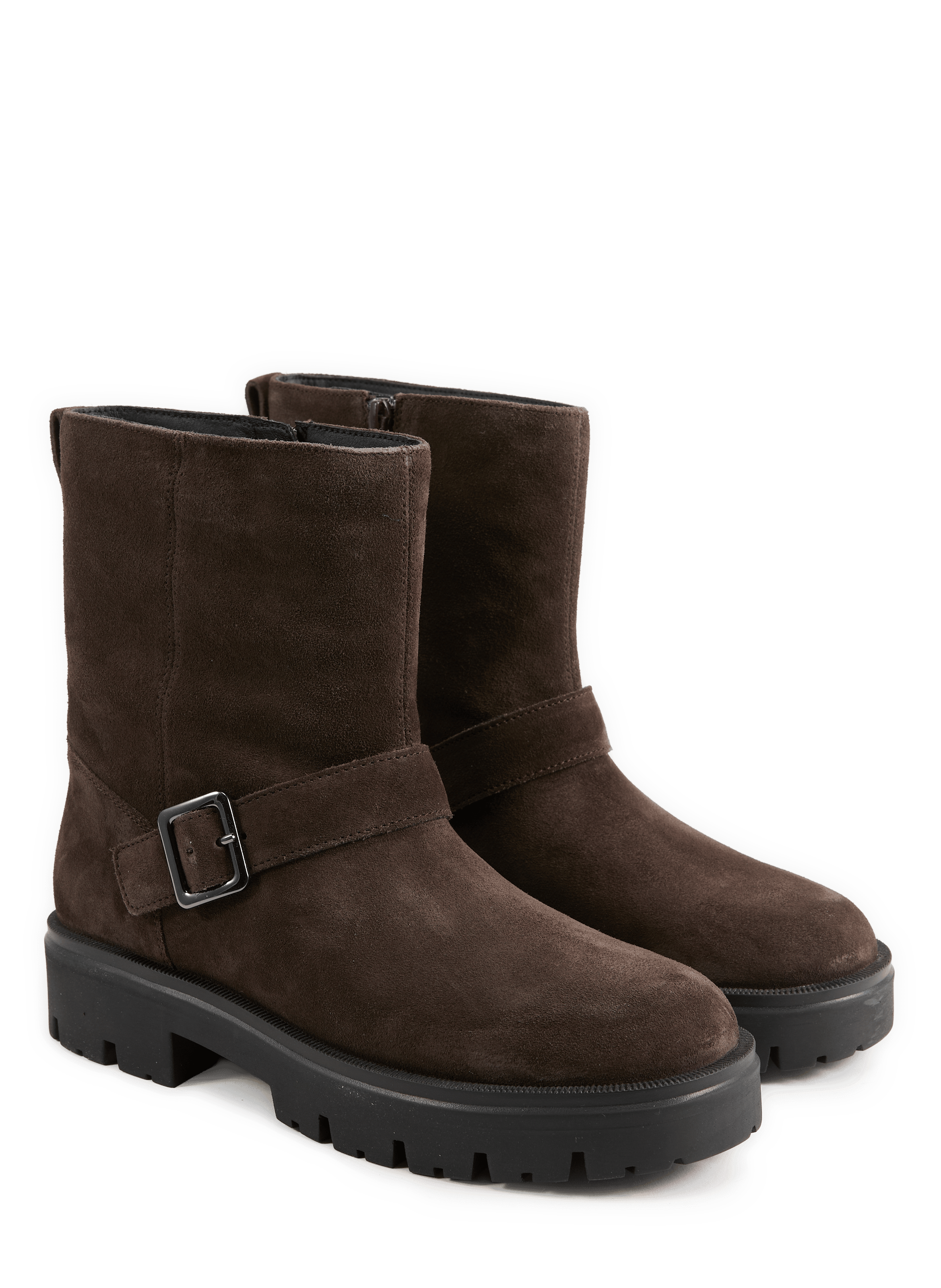 Leather ankle boots GEOX Brown