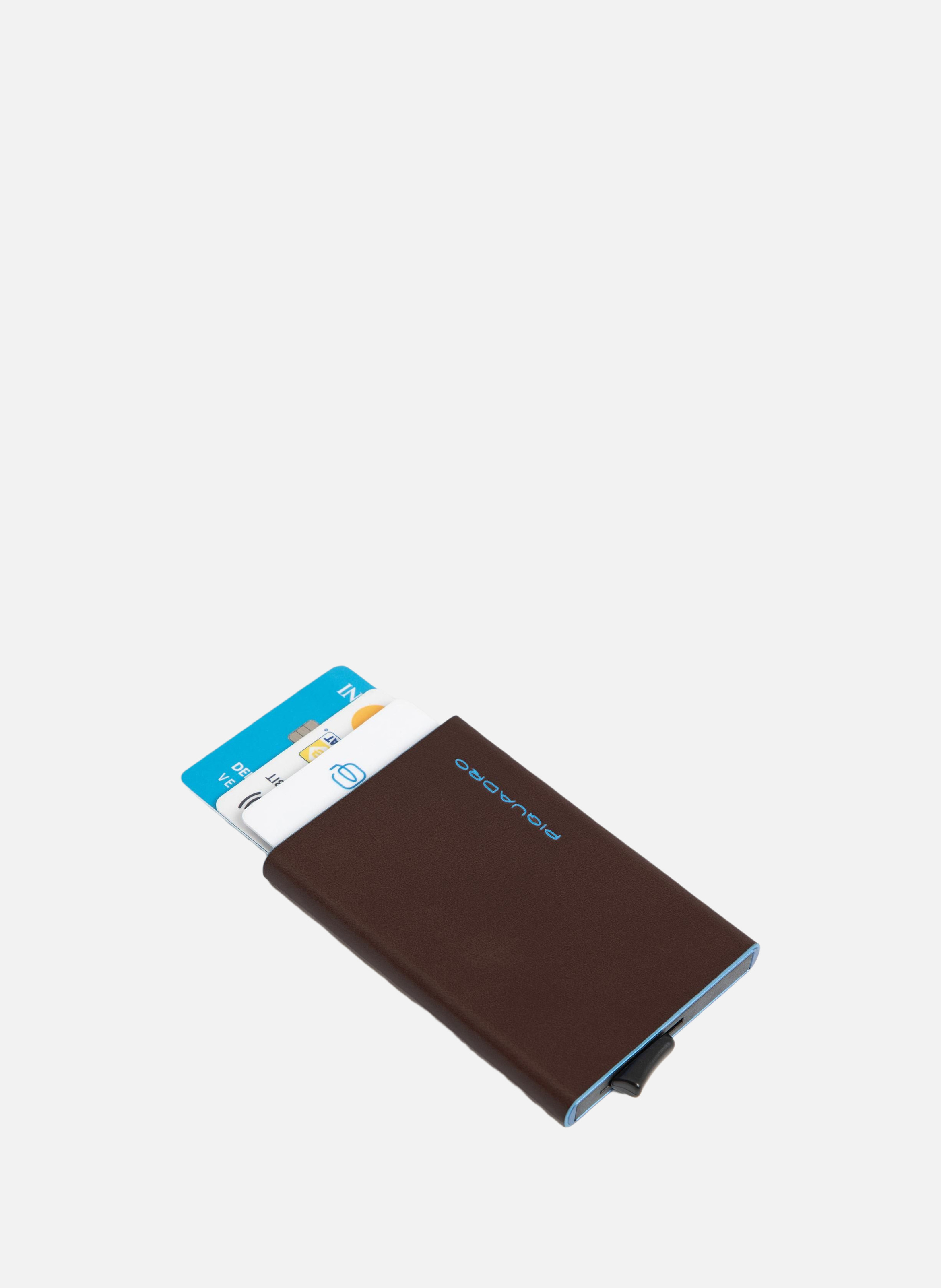 Porte-cartes pop-up automatique PIQUADRO Marron