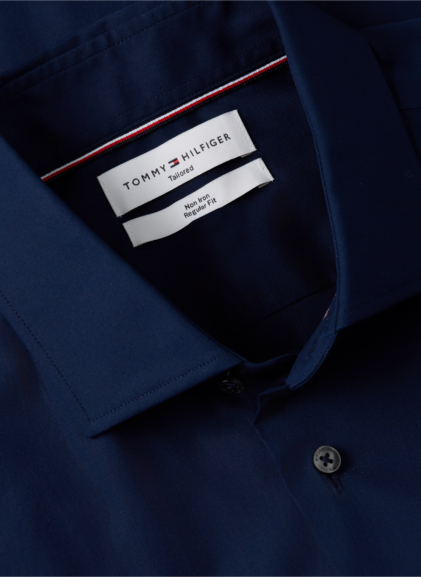 Straight classic collar shirt in cotton TOMMY HILFIGER Blue