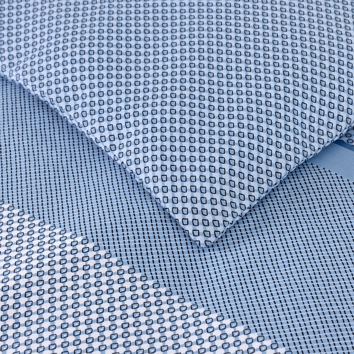 Housse de couette en satin de coton, logan BOSS HOME Bleu