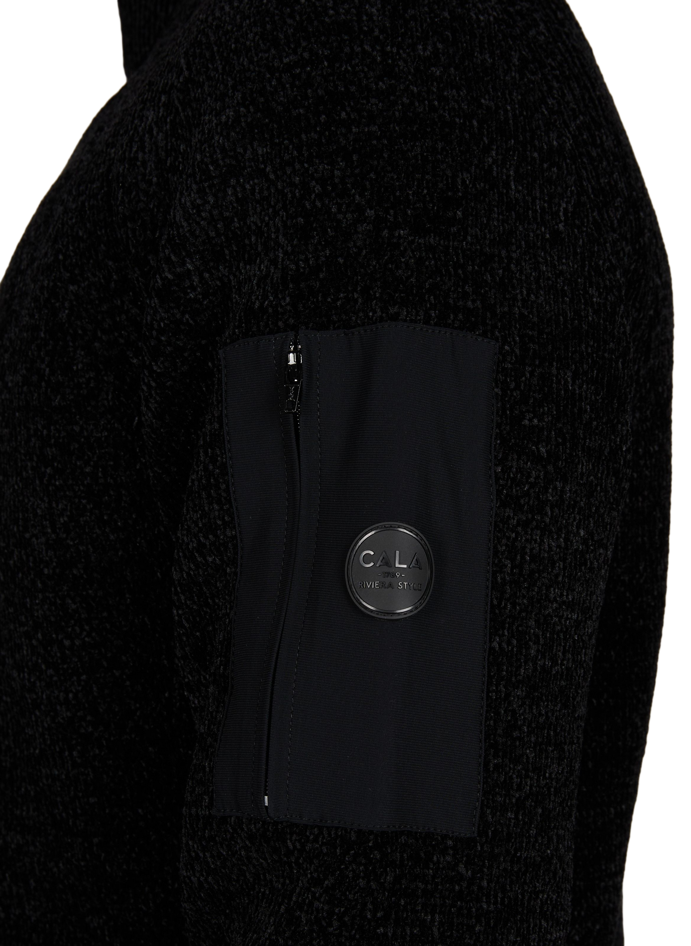 Round neck straight solid color sweater 1789 CALA Black