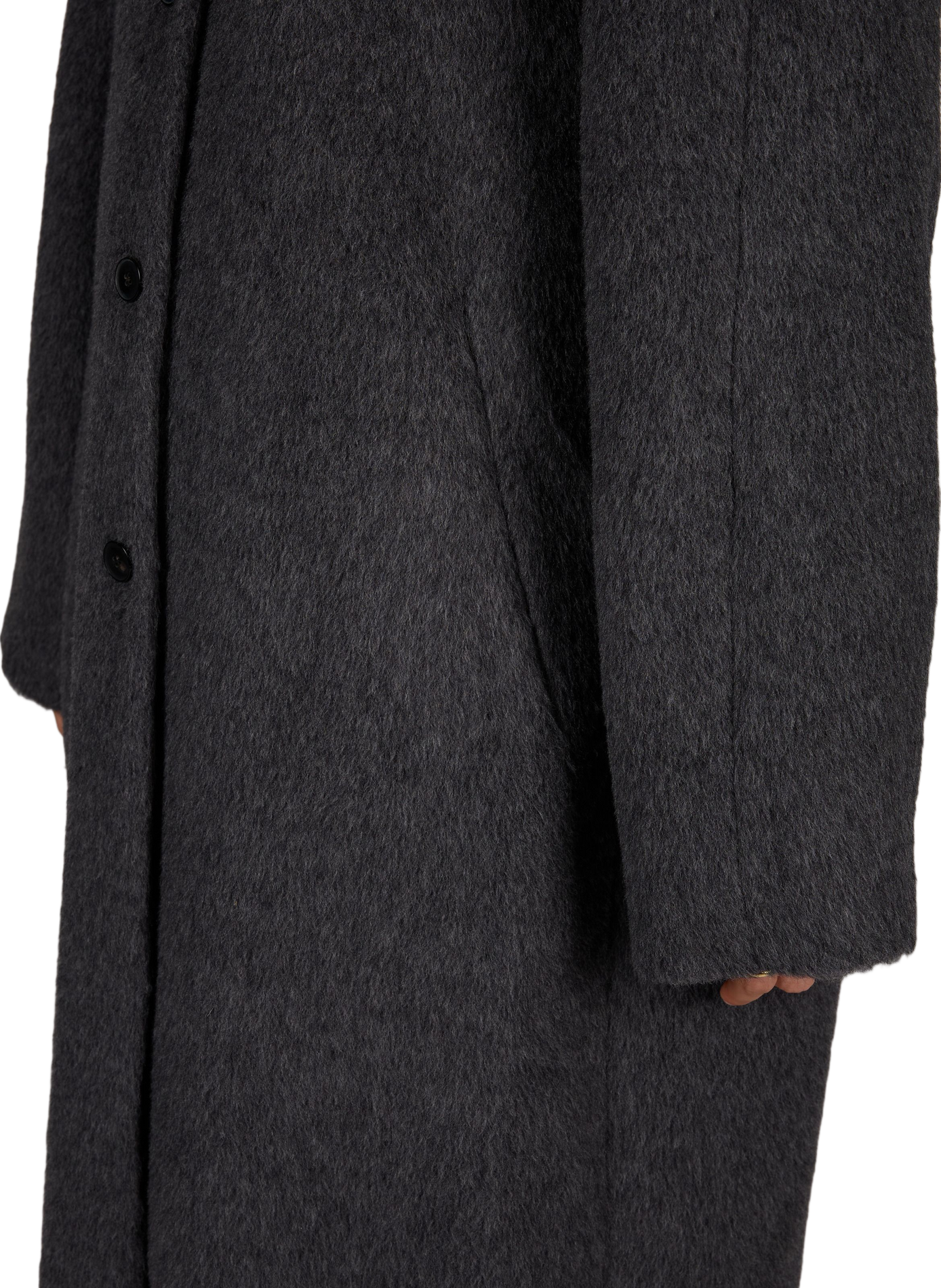 Cléo long coat in wool and alpaca VIKTORIA CHAN Grey