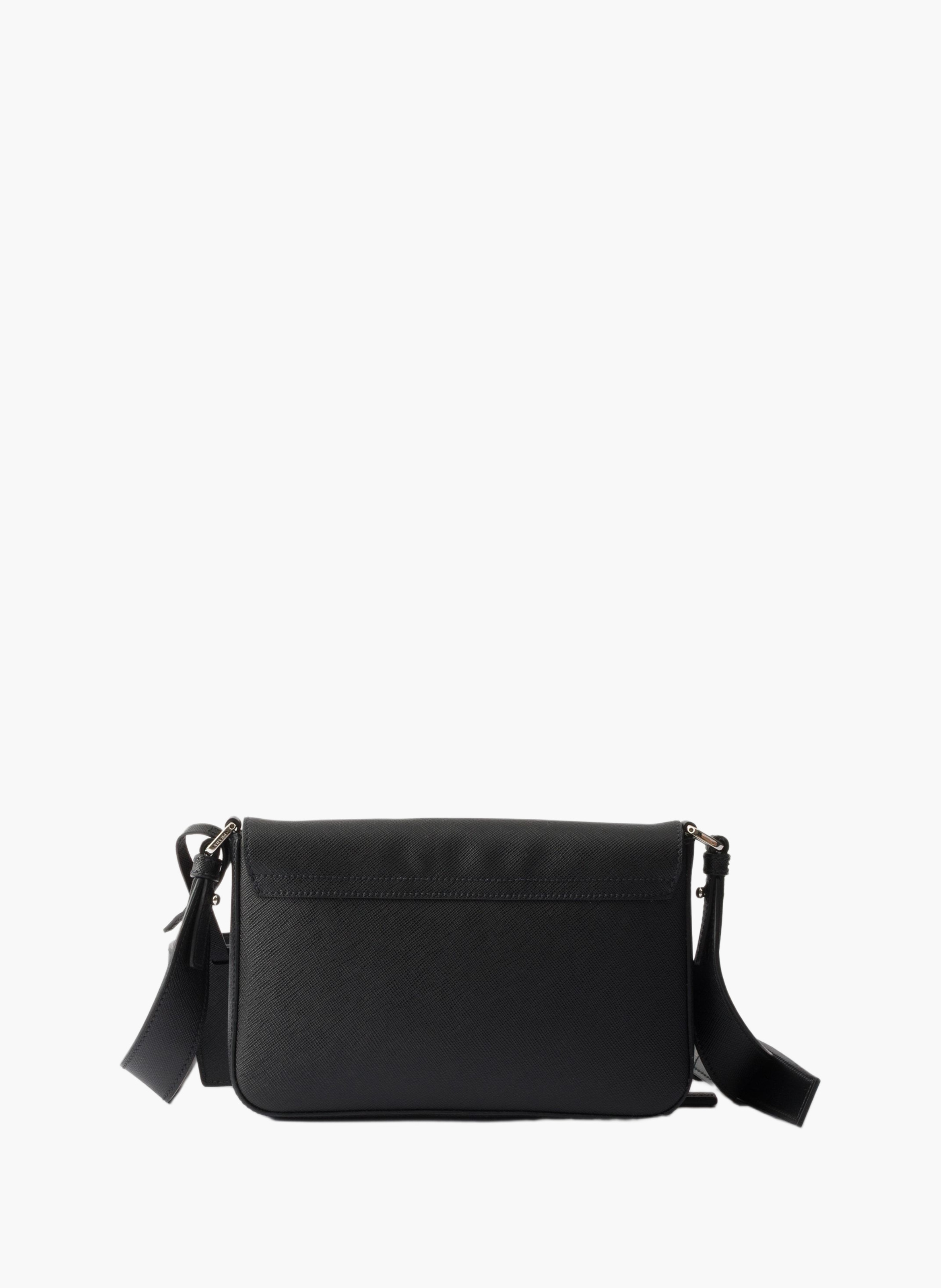 Sac porté épaule en cuir saffiano PRADA Noir