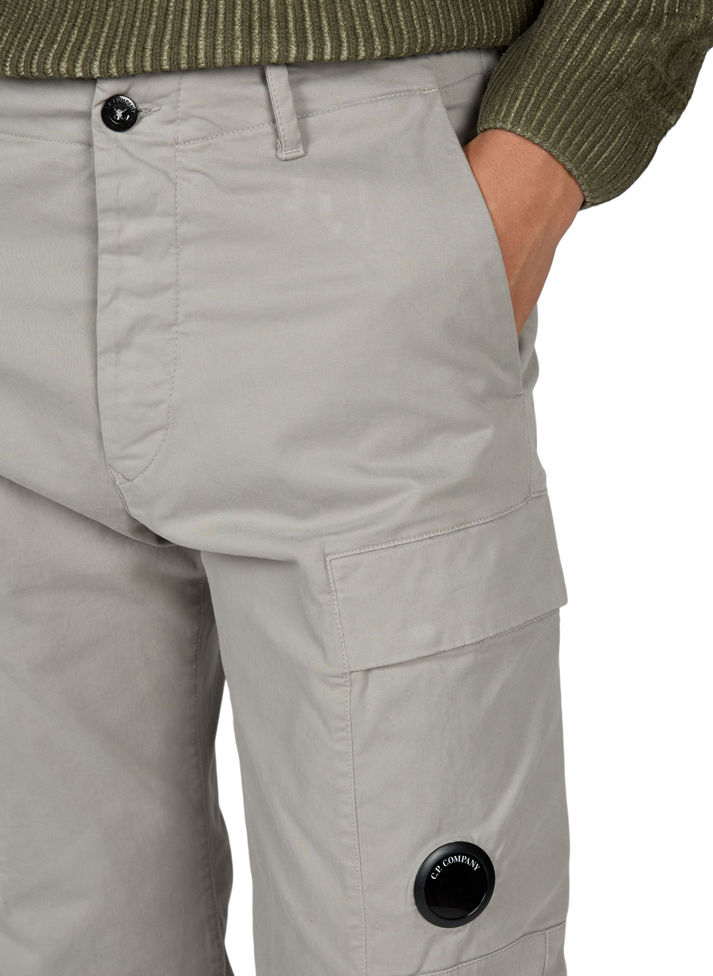 Cargo broek van katoenmix met zakken CP COMPANY Grijs