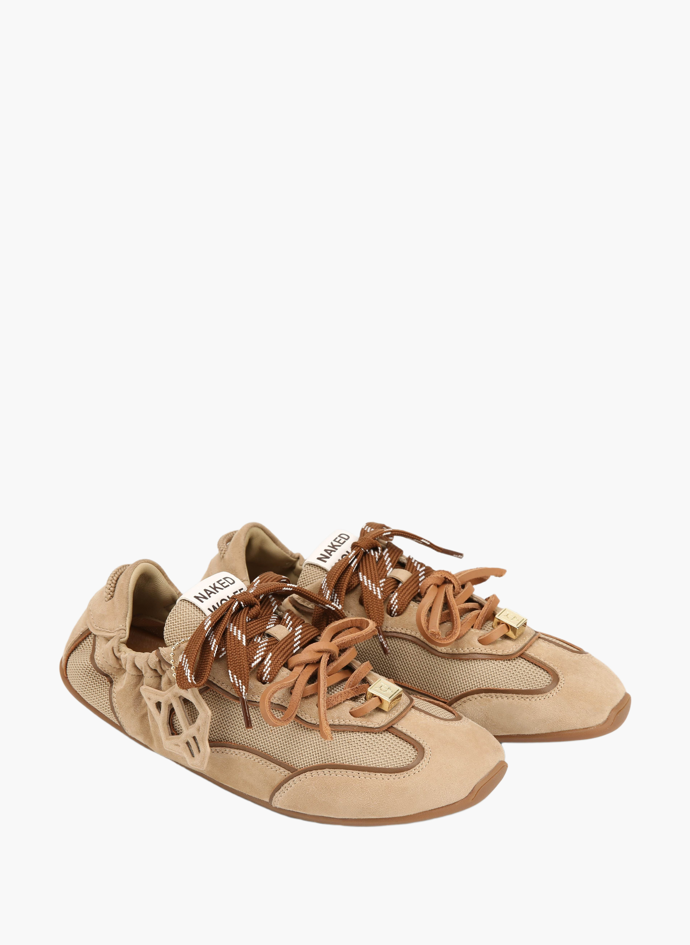 Soul-sneakers van suède NAKED WOLFE Beige