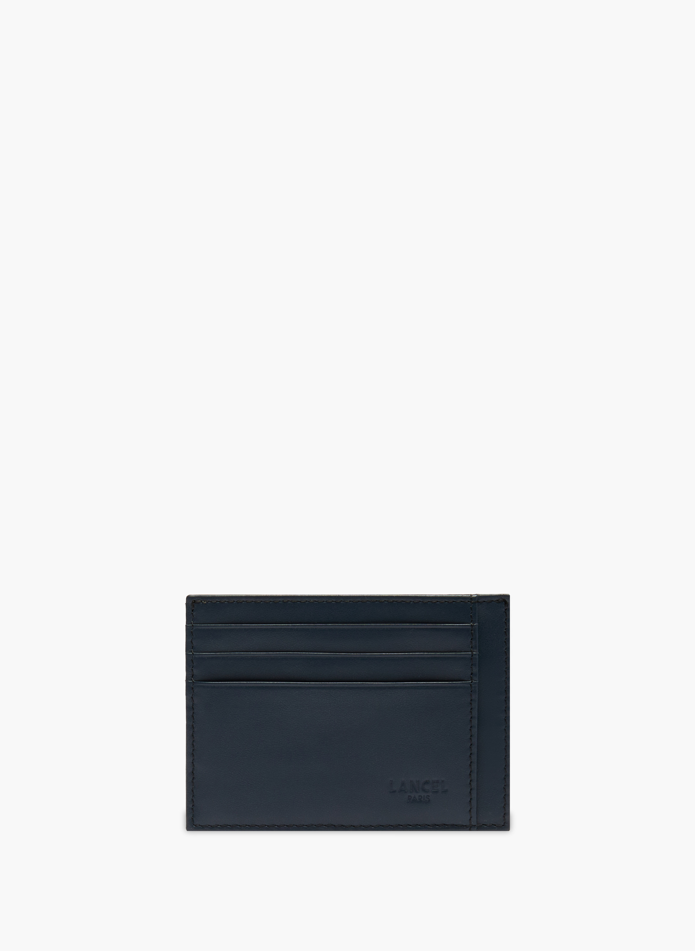 Porte-cartes léon de lancel en cuir LANCEL Bleu