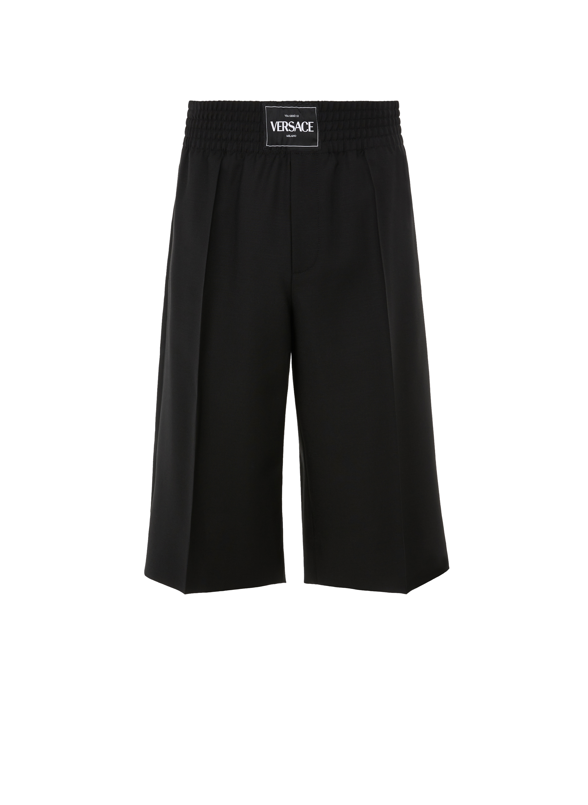 Pantalon raccourci en laine vierge et mérinos