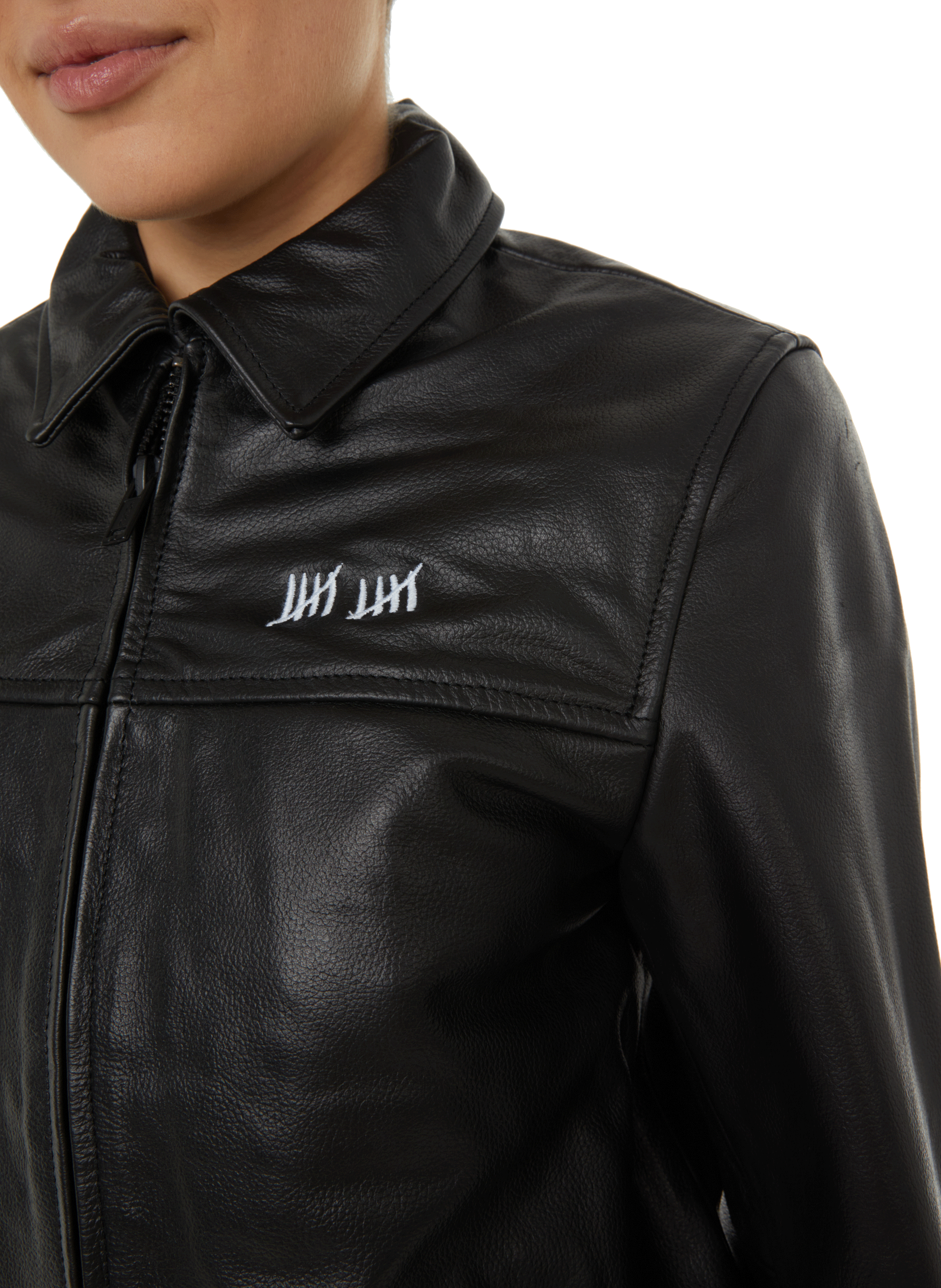 Jas Bruno van leer DEADWOOD Zwart