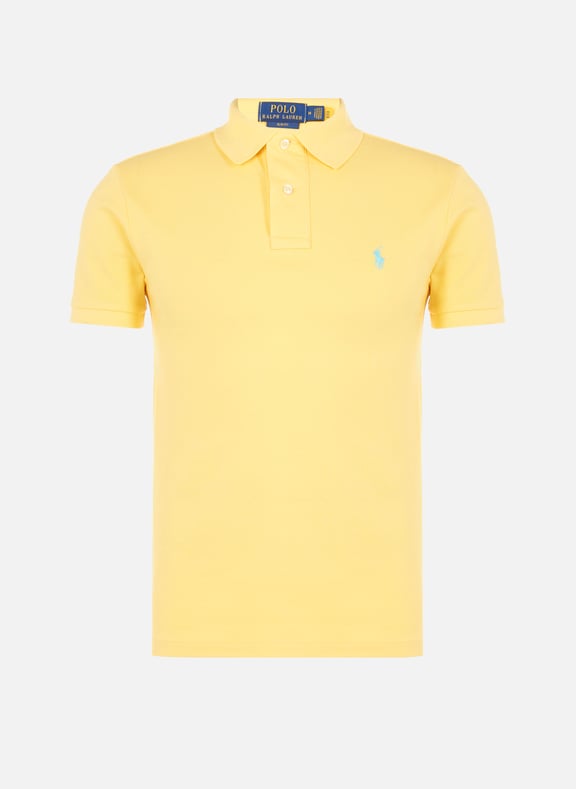 Slim-fit cotton piqué knit polo shirt Yellow by POLO RALPH LAUREN POLO RALPH LAUREN Slim-fit cotton piqué knit polo shirt Yellow